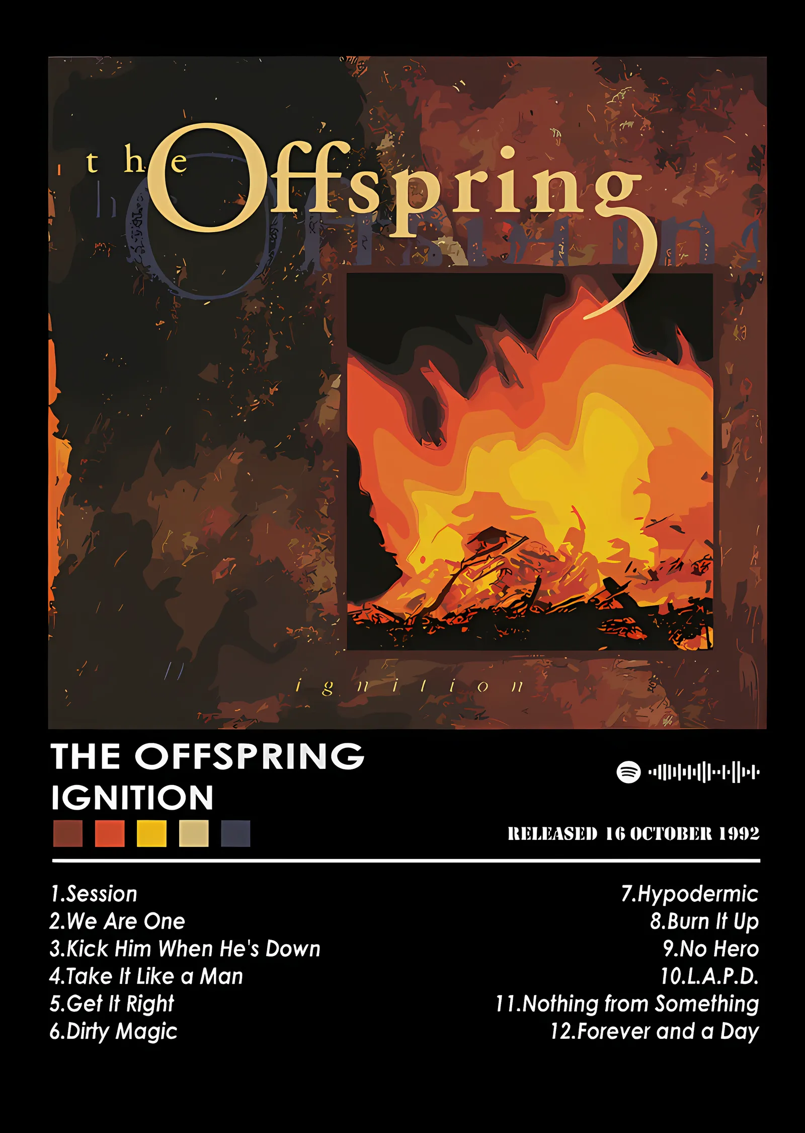 The Offspring - Ignition Künyesi metal tablo