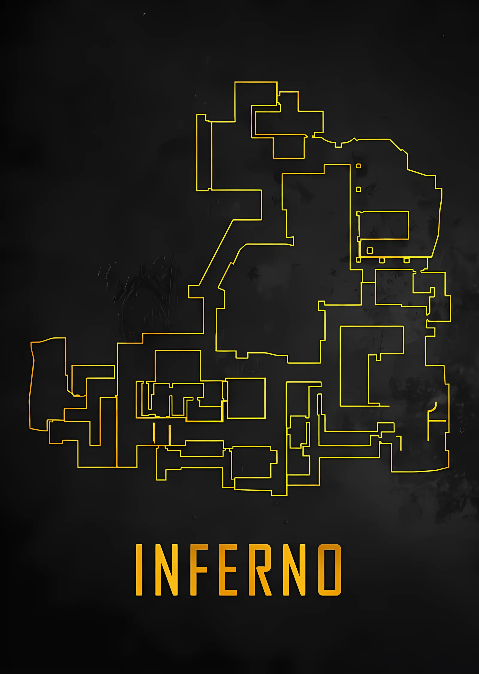 Counter-Strike Inferno - Kontur Plan metal tablo