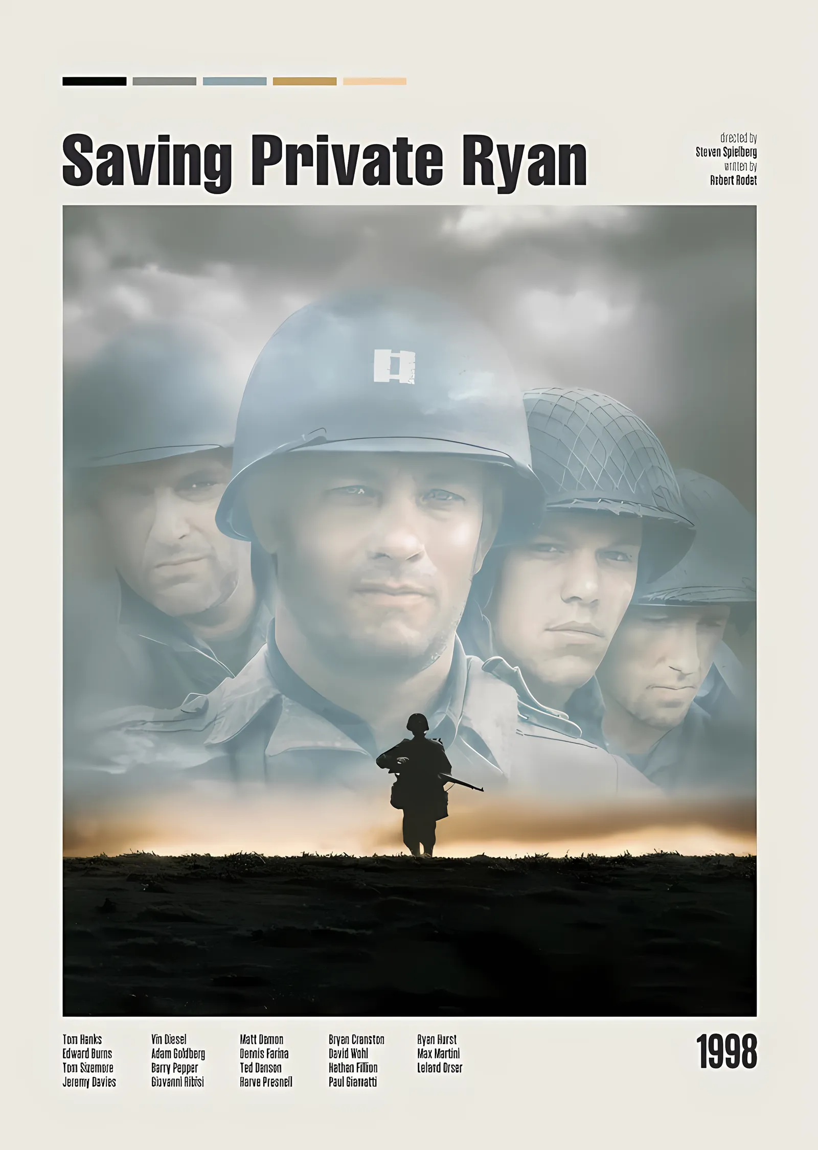 Saving Private Ryan - Sahilin Ardındaki Yüzler metal tablo