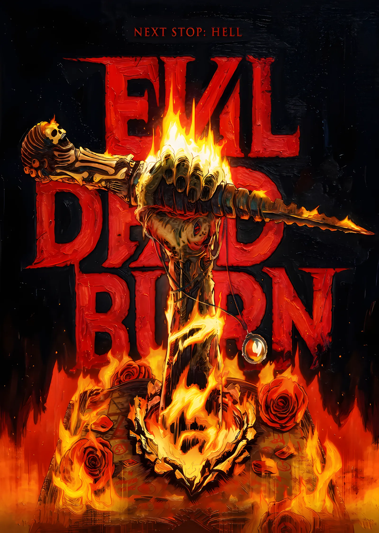 Evil Dead Burn - Next Stop Hell metal tablo