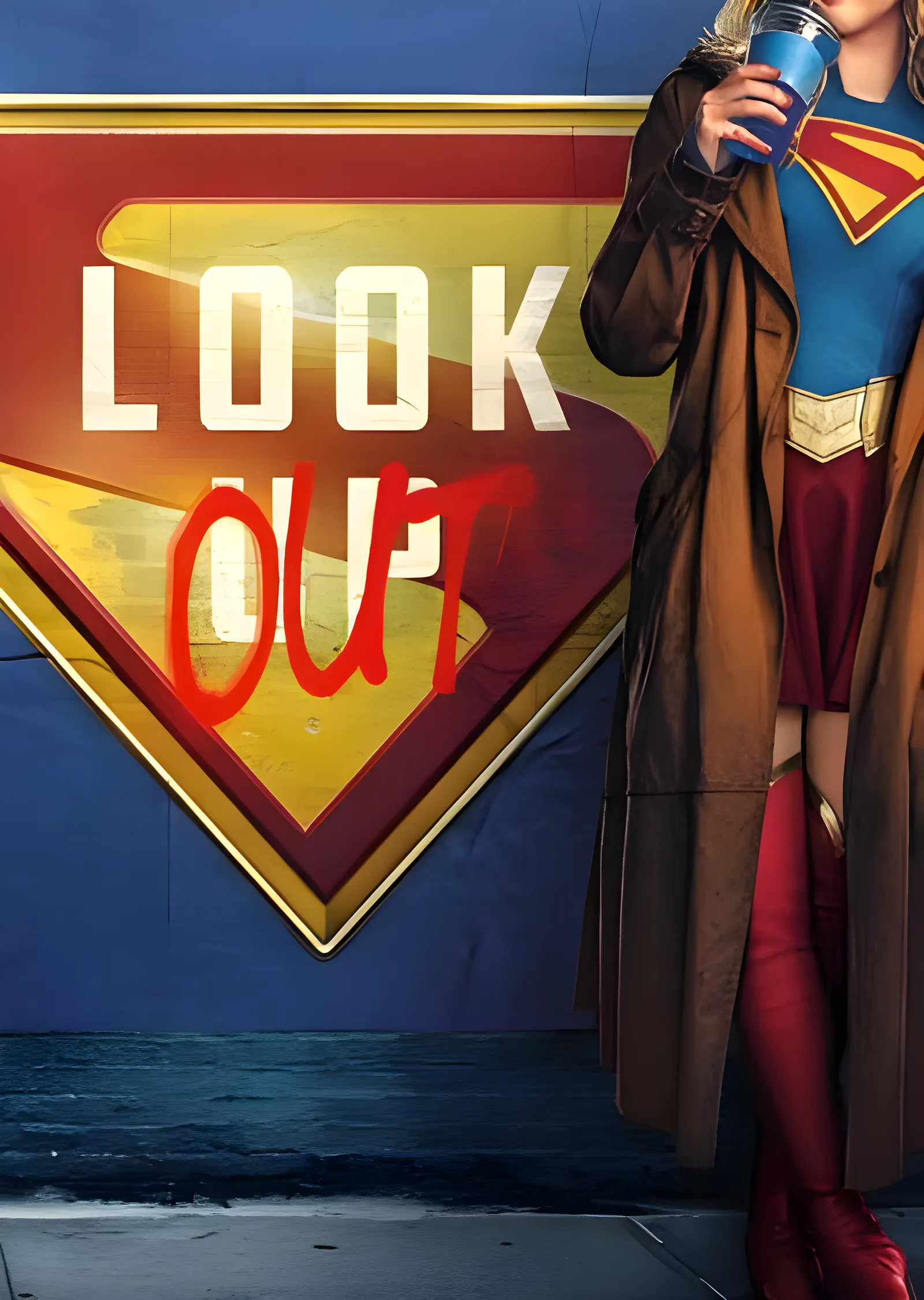 Supergirl: Look Out metal tablo