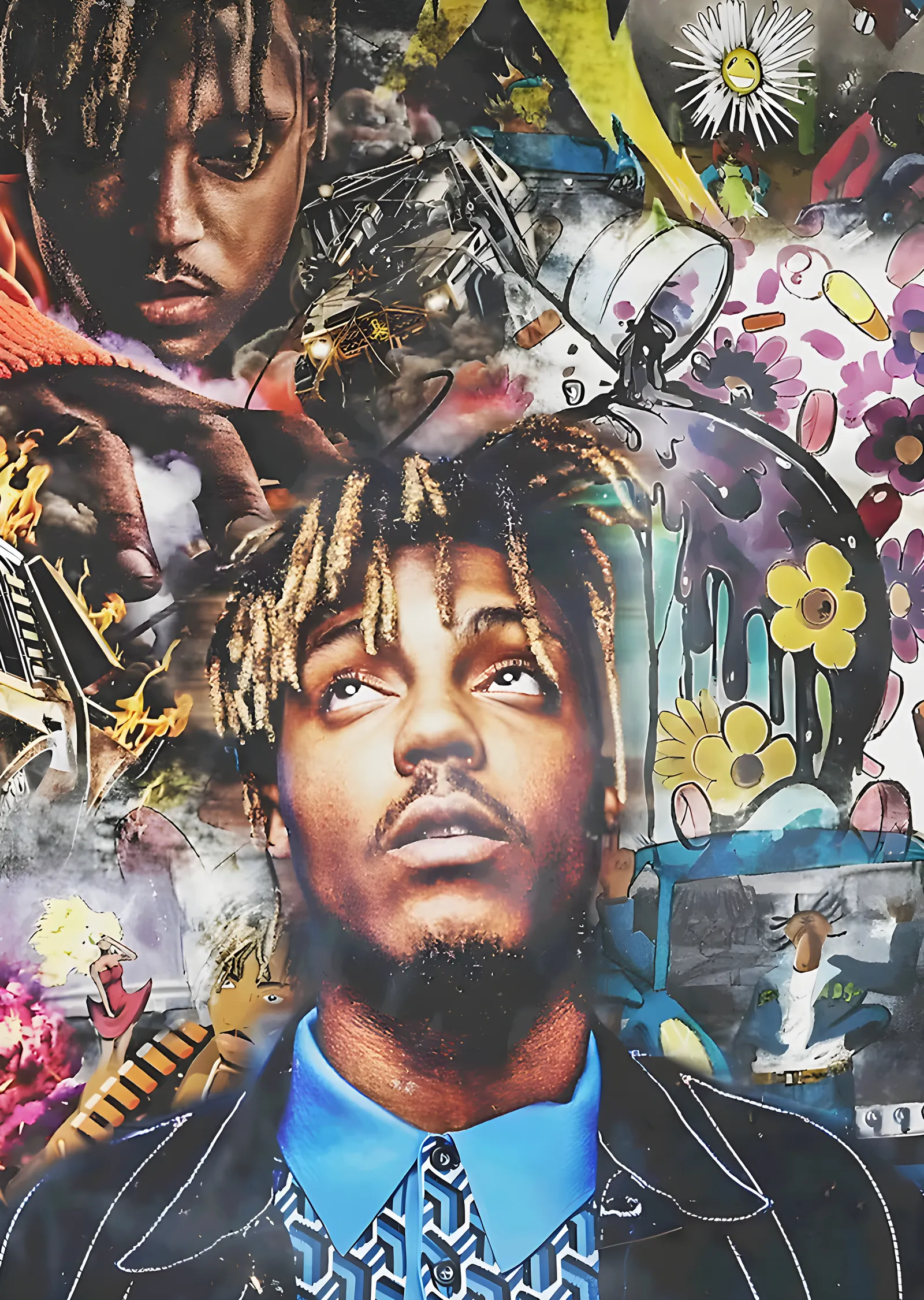 Juice WRLD - Renkli Duvar Kolajı metal tablo