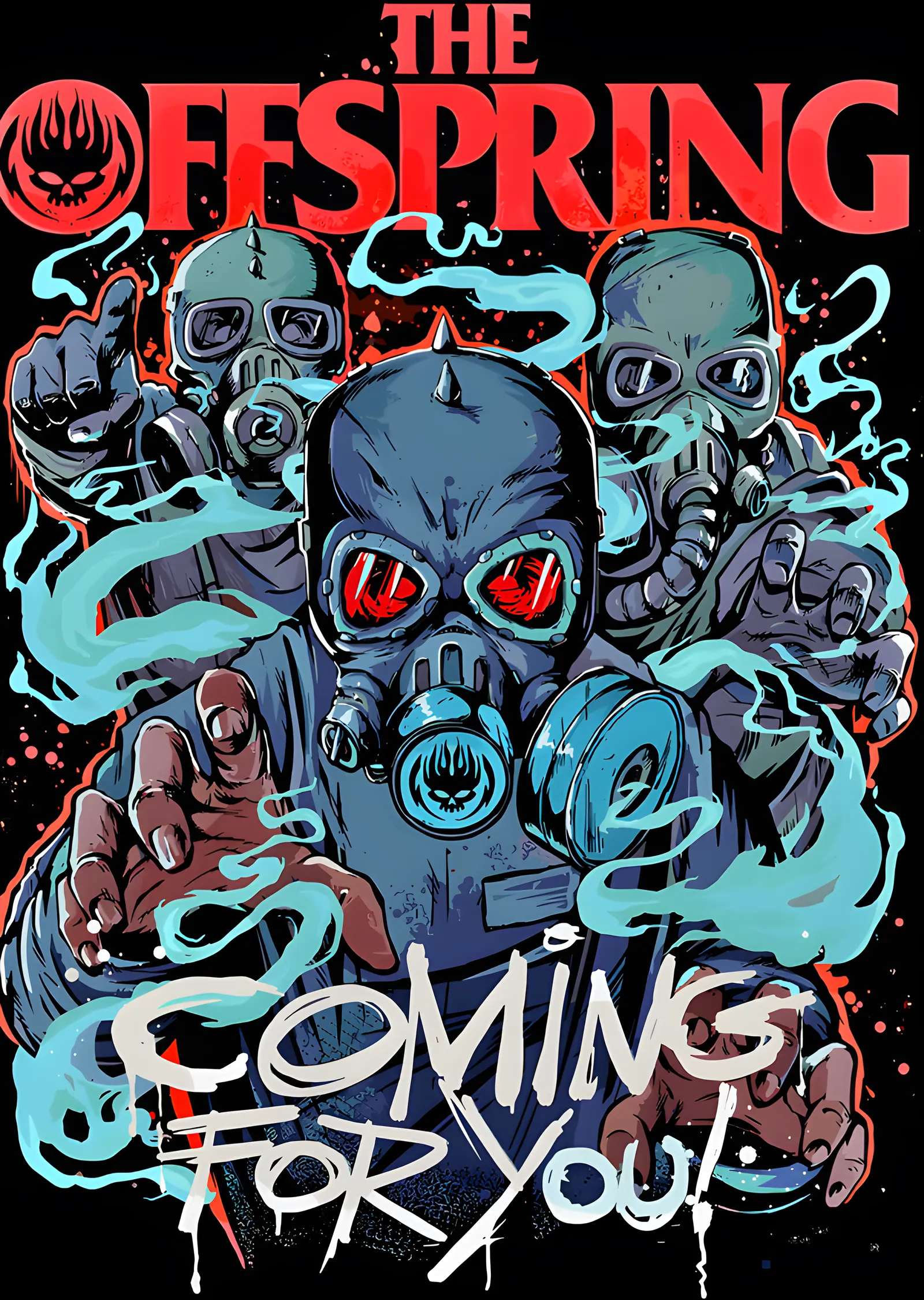 The Offspring - Gaz Maskeli Figürler metal tablo