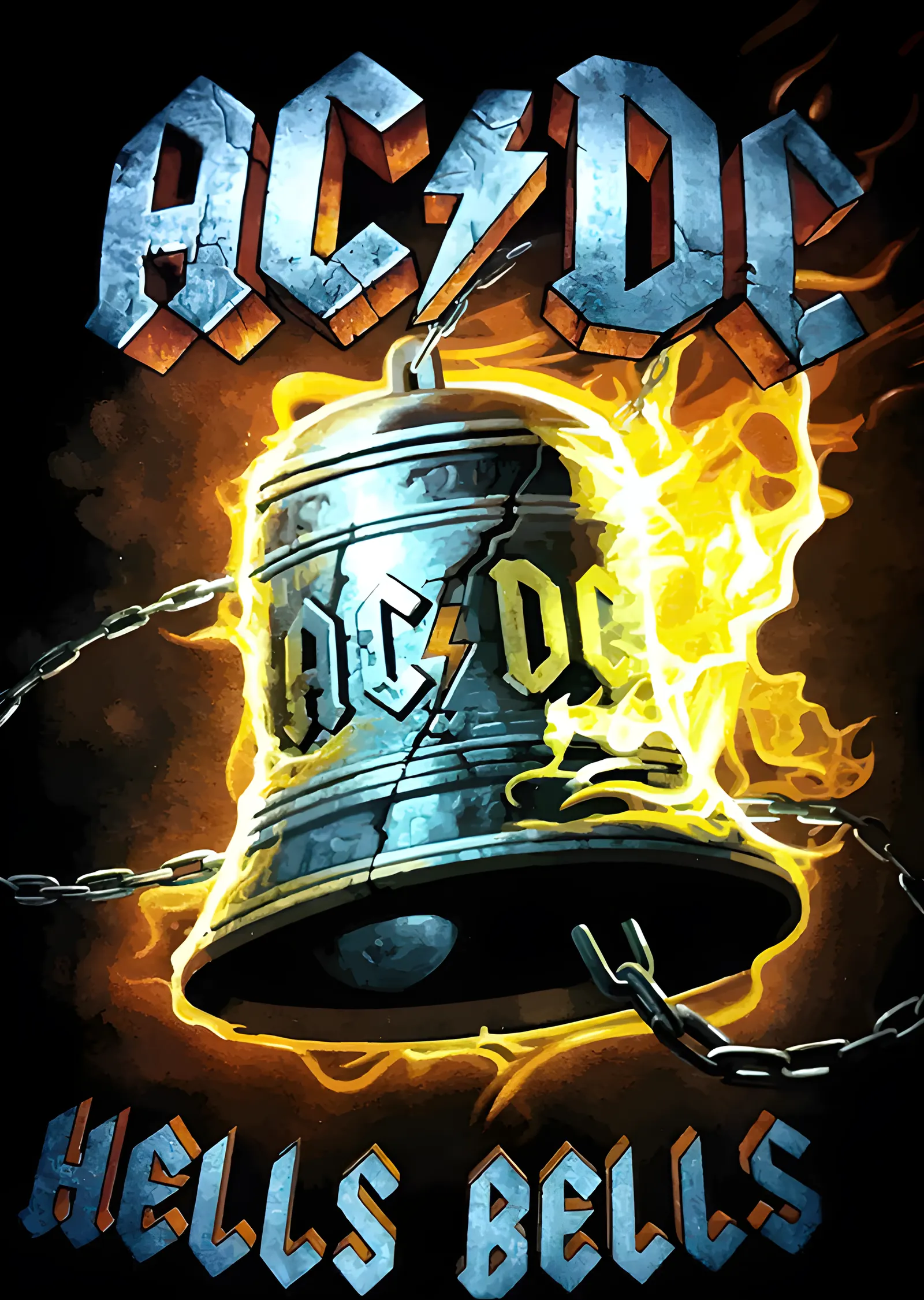 AC/DC - Zincirli Krom Çan metal tablo