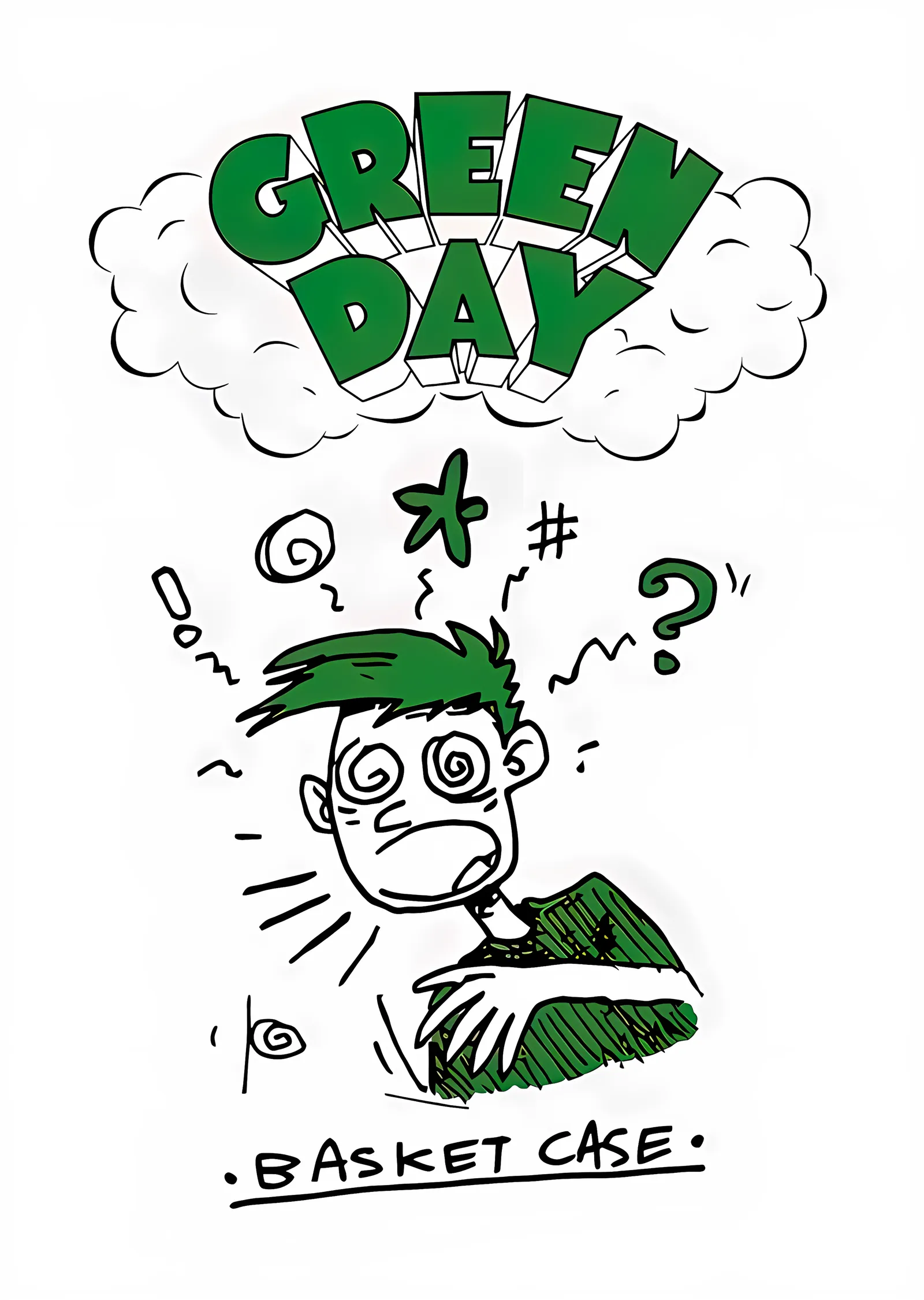 Green Day - Basket Case Karalaması metal tablo