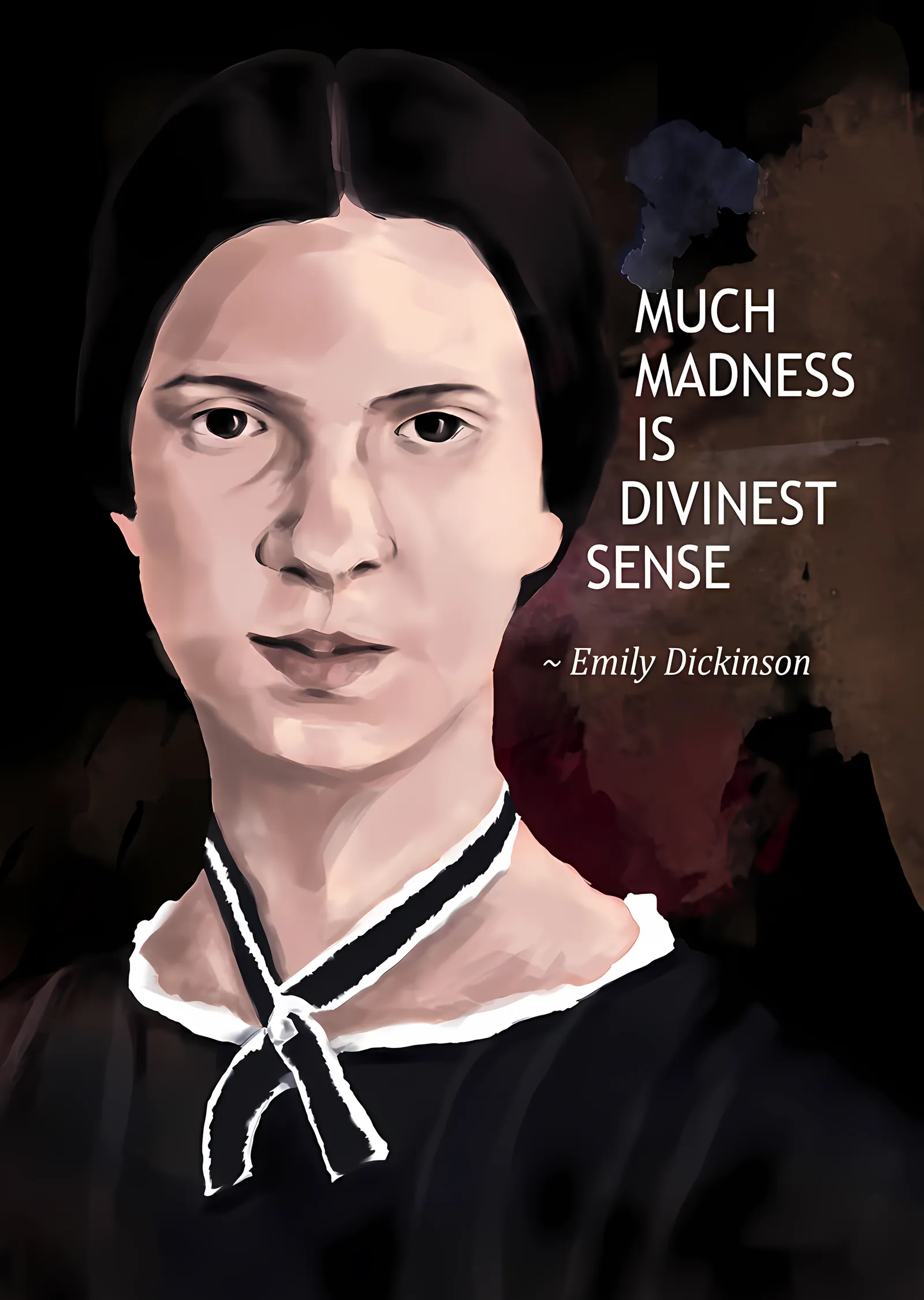 Emily Dickinson - Much Madness Is Divinest Sense metal tablo