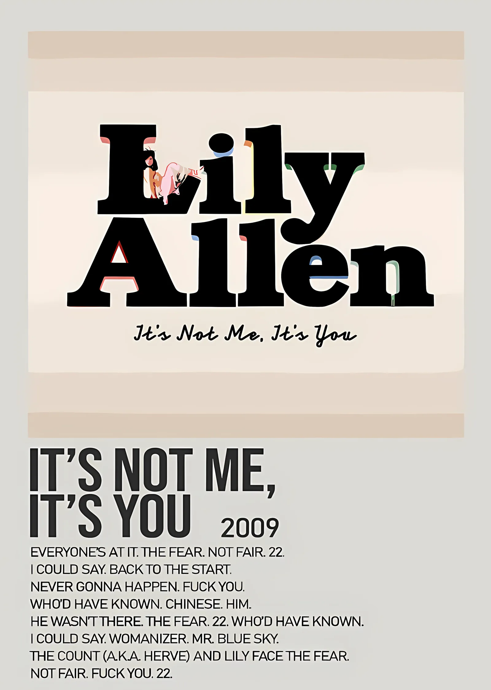 Lily Allen - It's Not Me It's You Künyesi metal tablo