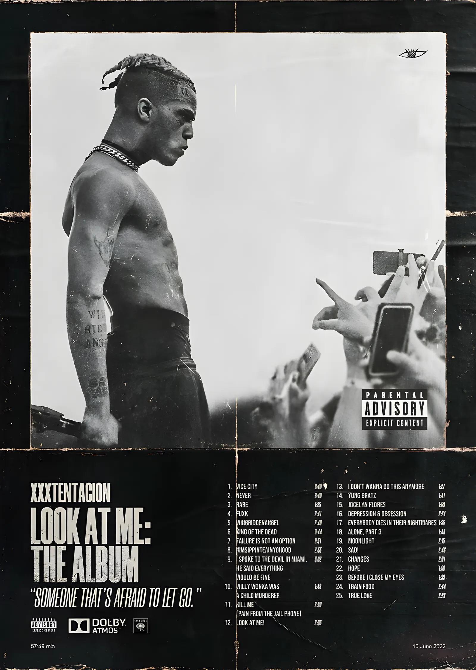 XXXTentacion - Look at Me Künyesi metal tablo