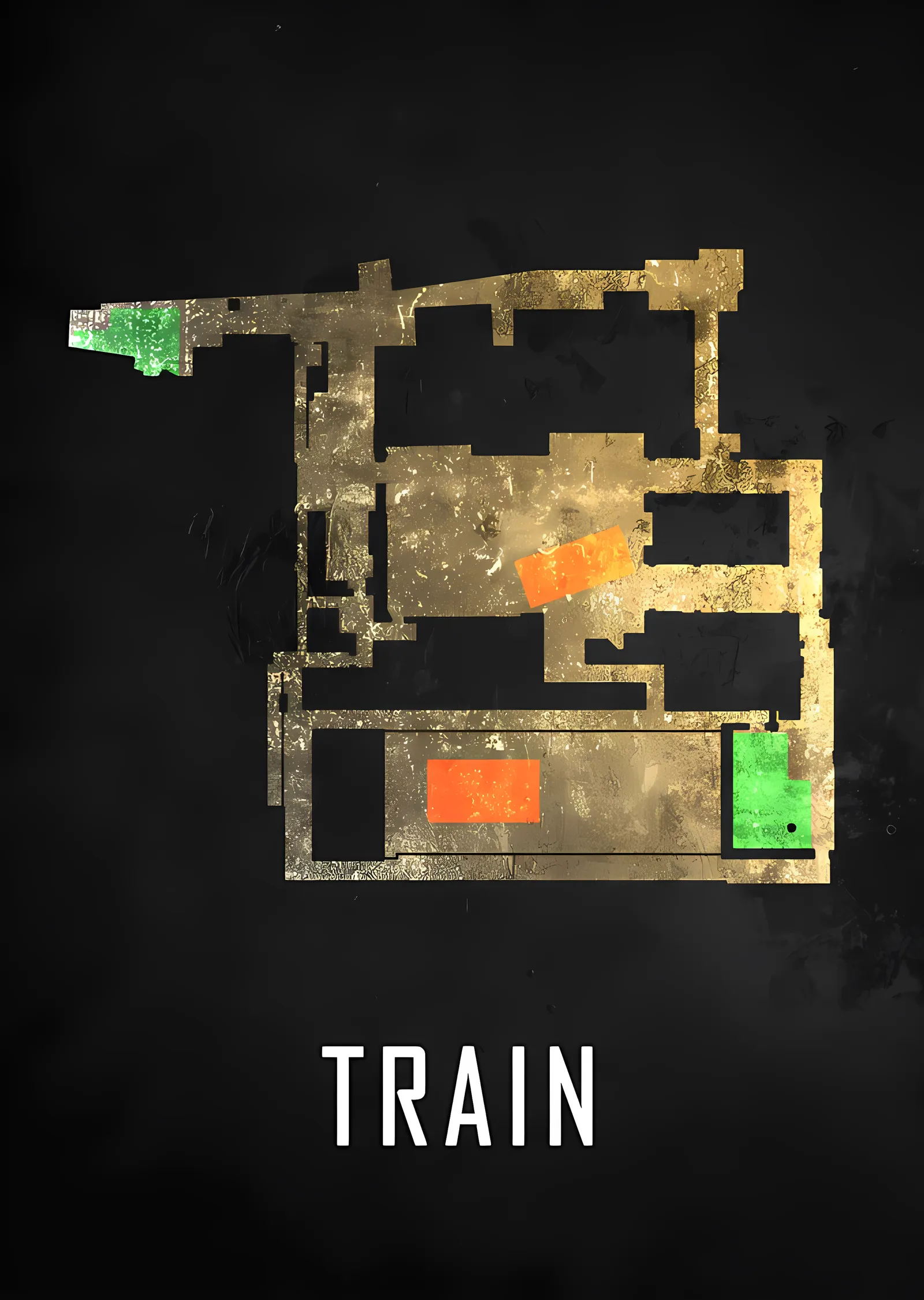 Counter-Strike Train - Kum Rengi Plan metal tablo