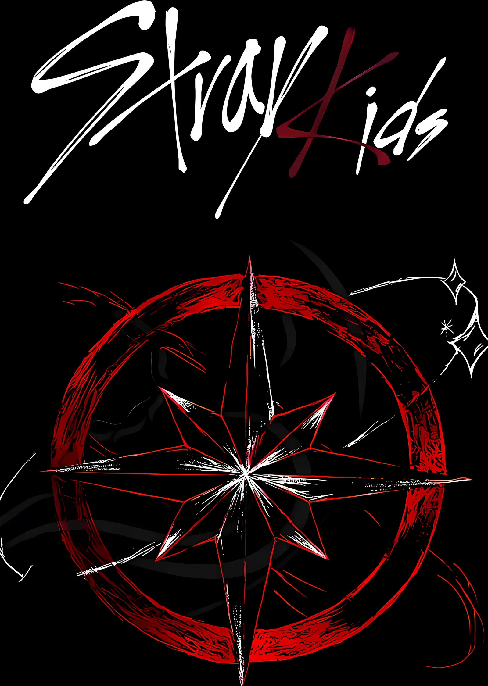 Stray Kids - Kırmızı Yıldız metal tablo