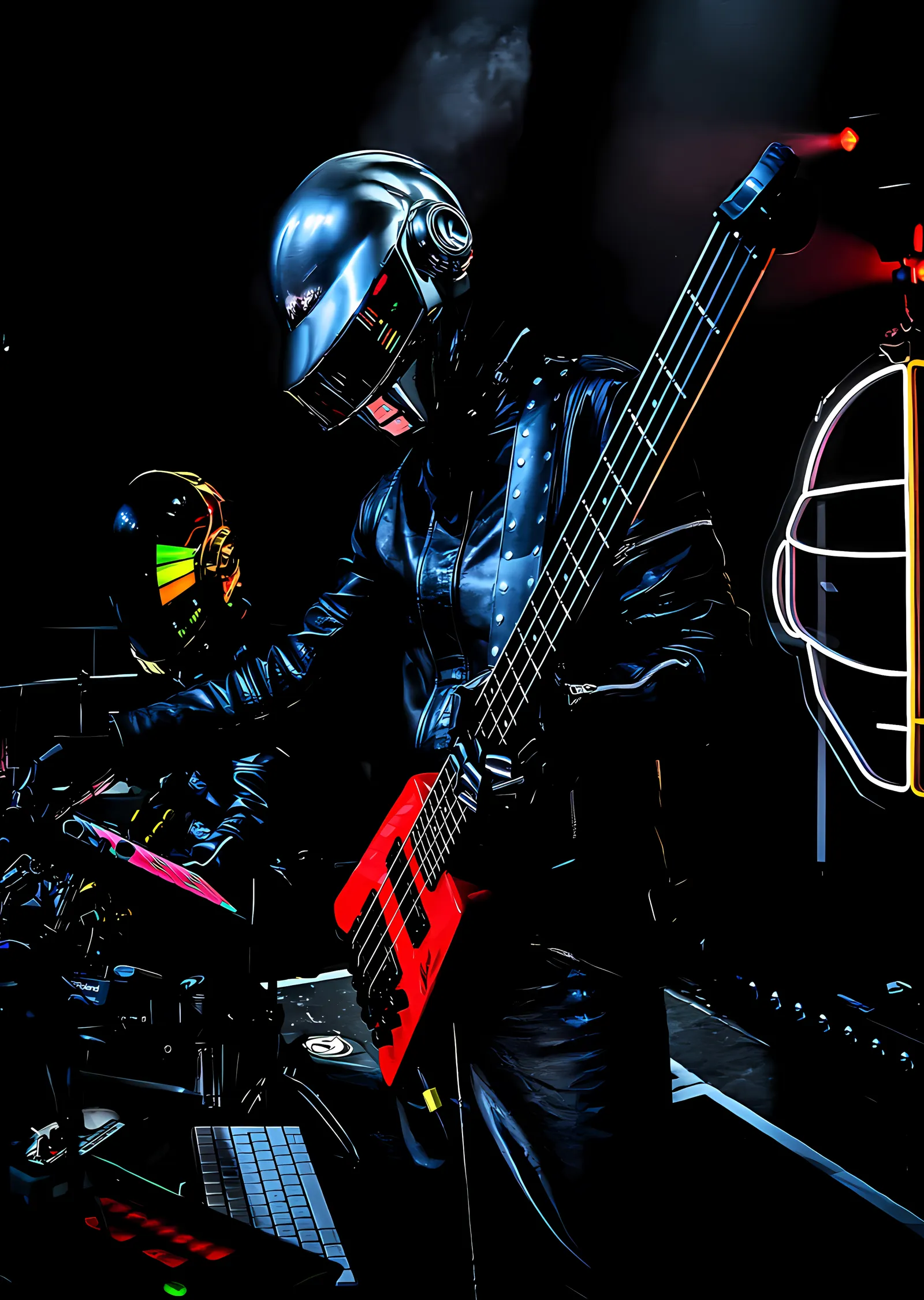 Daft Punk - Sahnede Kasklar metal tablo
