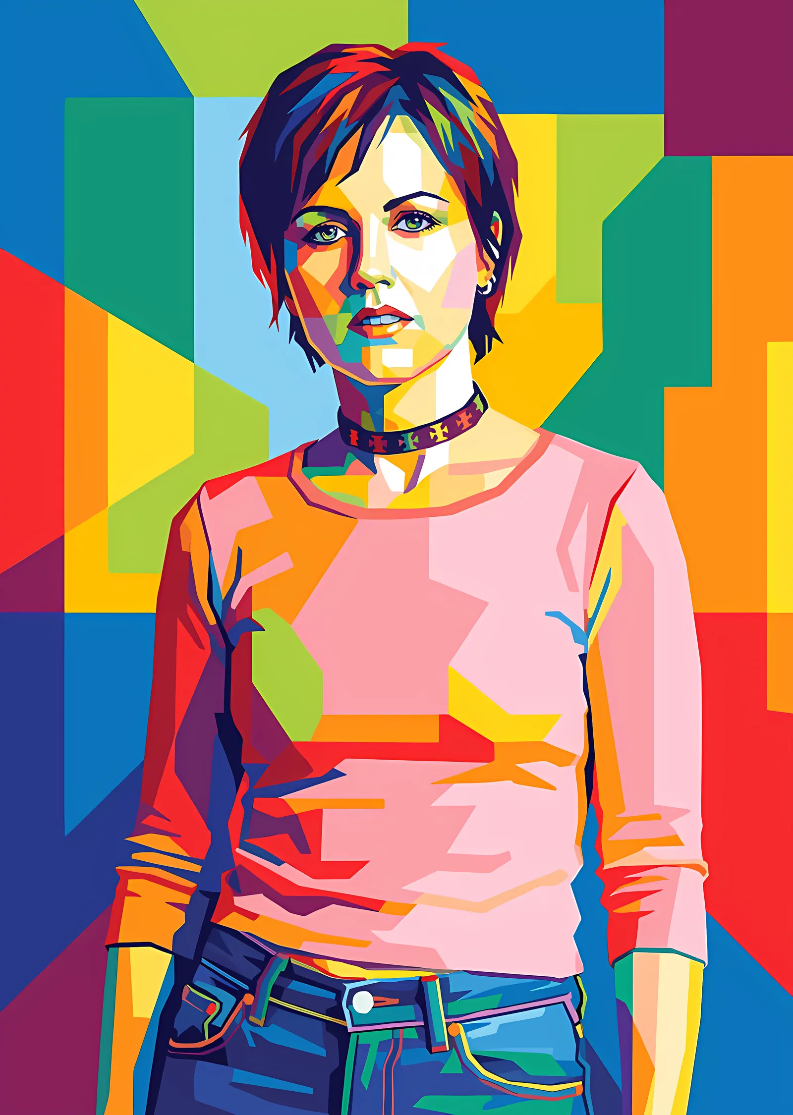 Dolores O'Riordan - Renkli Pop Art metal tablo
