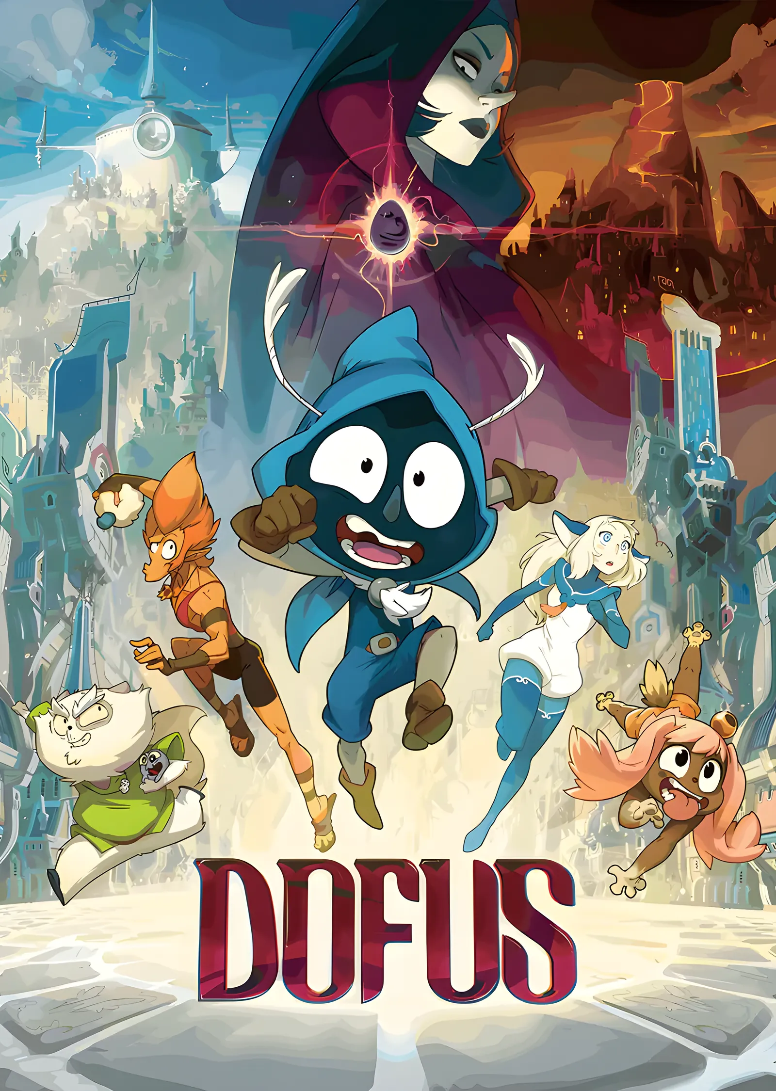 Dofus - Mavi Kahraman ve Ekibi metal tablo