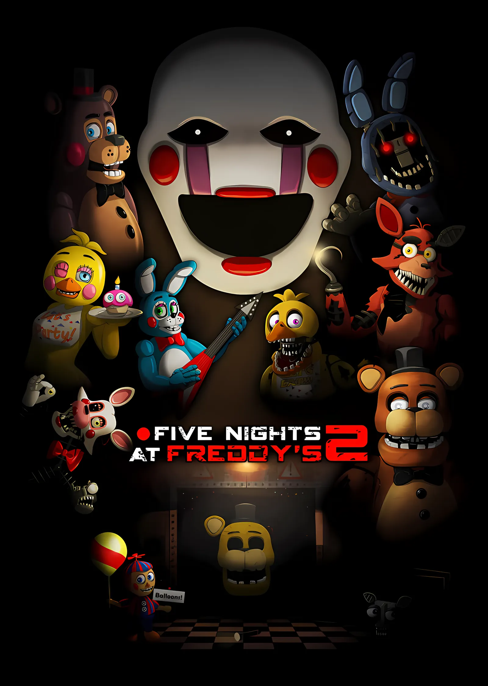 Five Nights at Freddy's 2 - The Puppet metal tablo