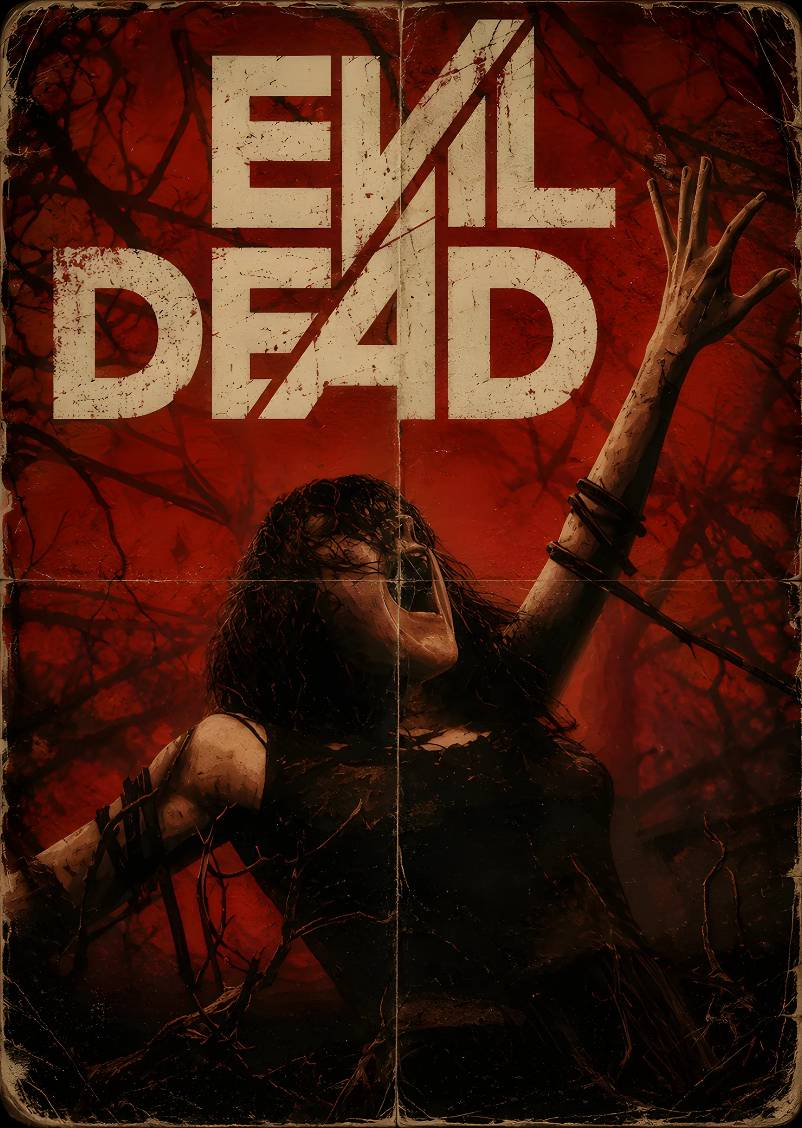 Evil Dead - Katlanmış Vintage Afiş metal tablo