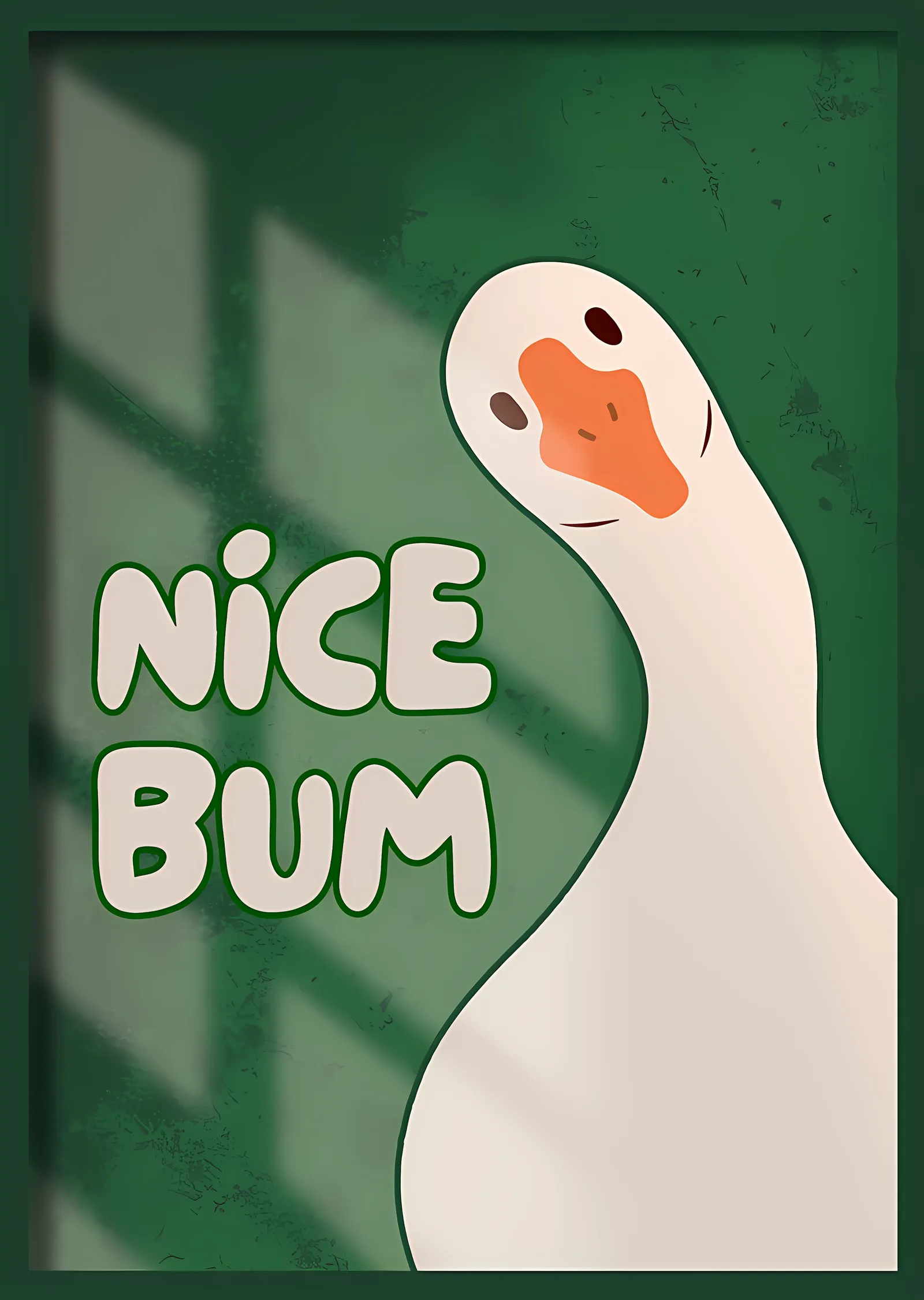 Nice Bum metal tablo