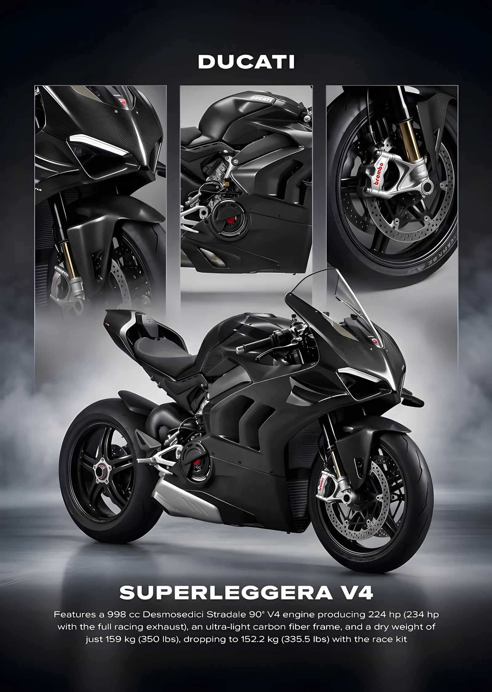 Ducati Superleggera V4 - Katalog metal tablo