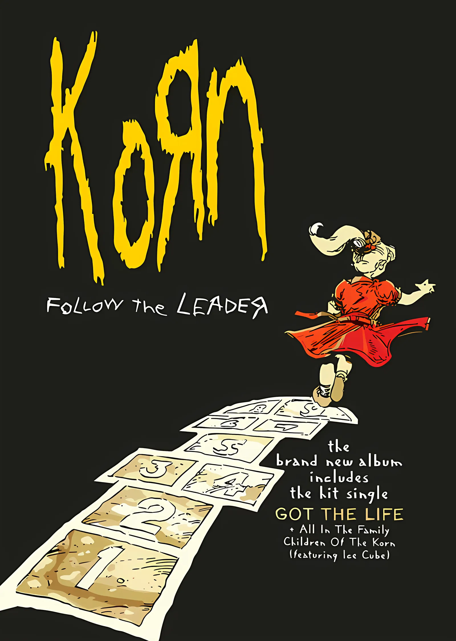 Korn - Follow the Leader Duyuru Afişi metal tablo