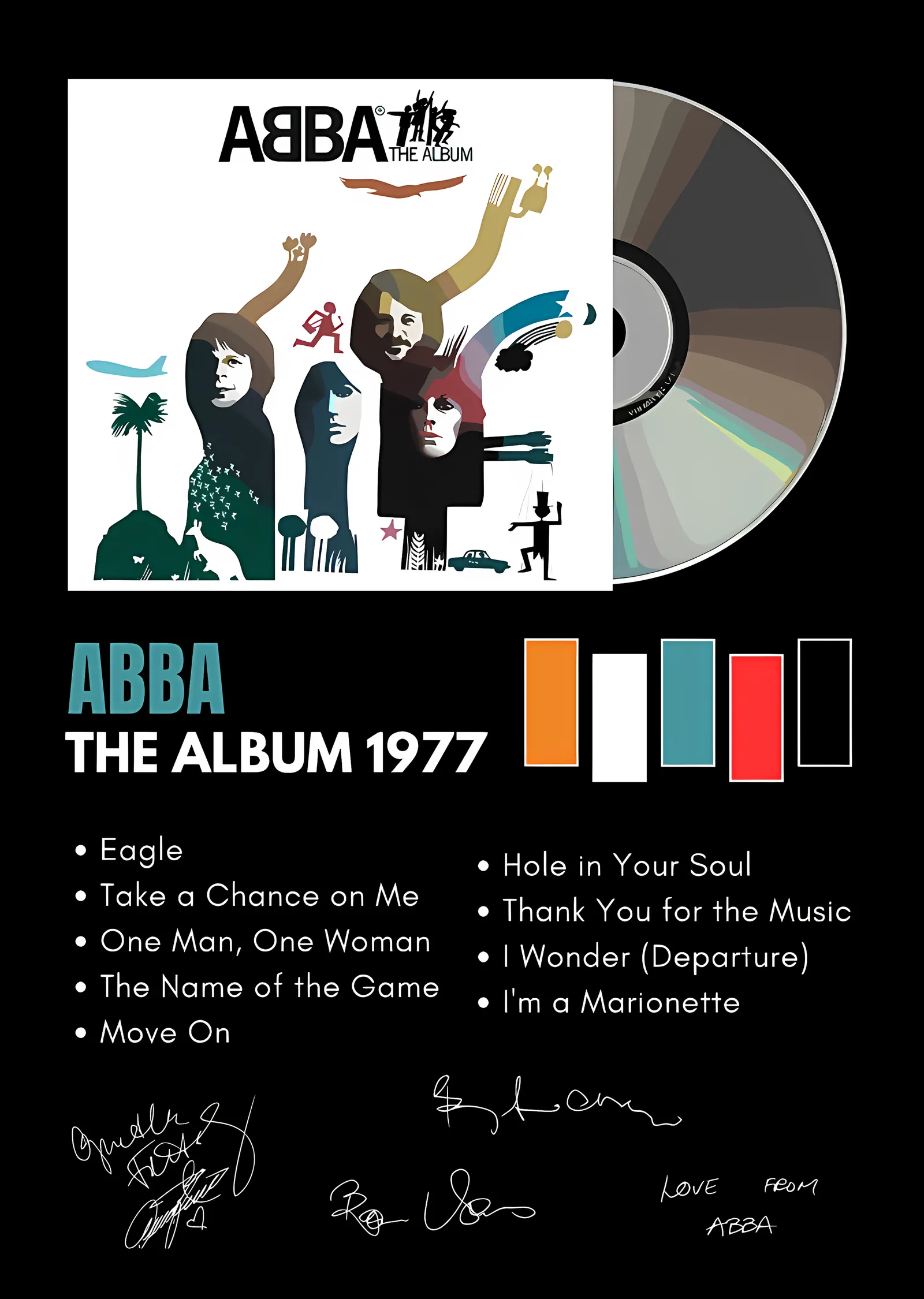 ABBA - The Album 1977 Künyesi metal tablo