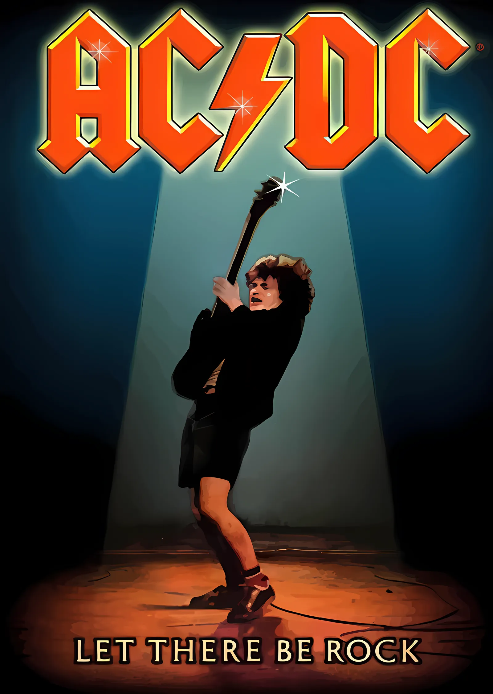 AC/DC - Let There Be Rock Işık Huzmesi metal tablo