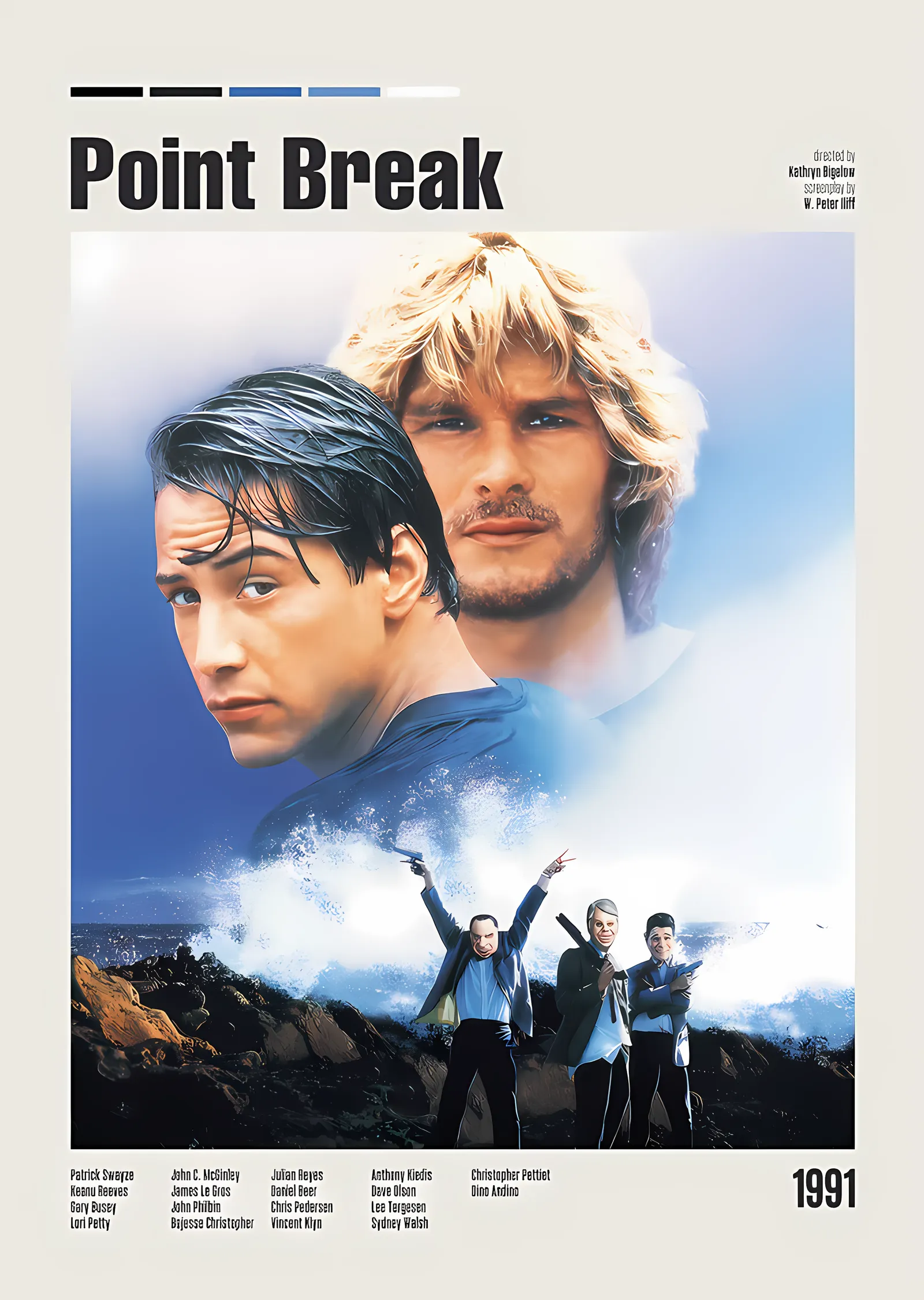 Point Break - Dalga ve Serbest Düşüş metal tablo