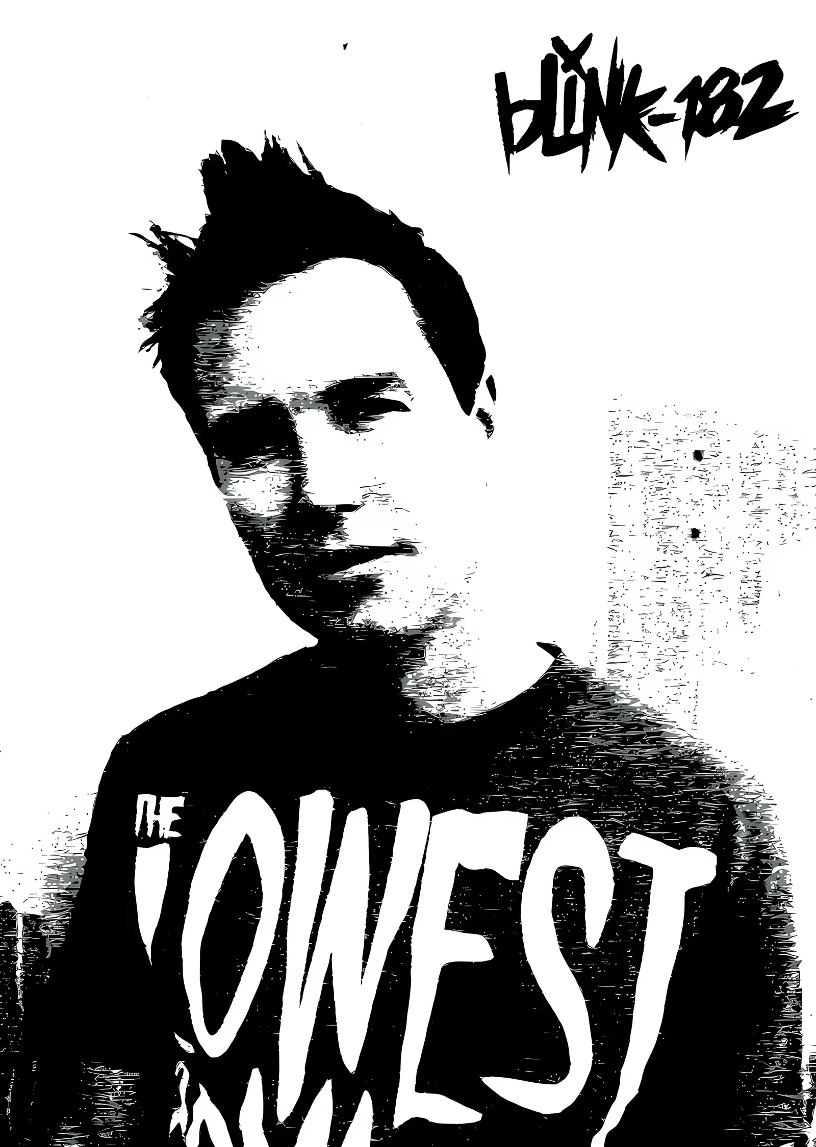 Blink-182 - Yüksek Kontrast Sahne Portresi metal tablo
