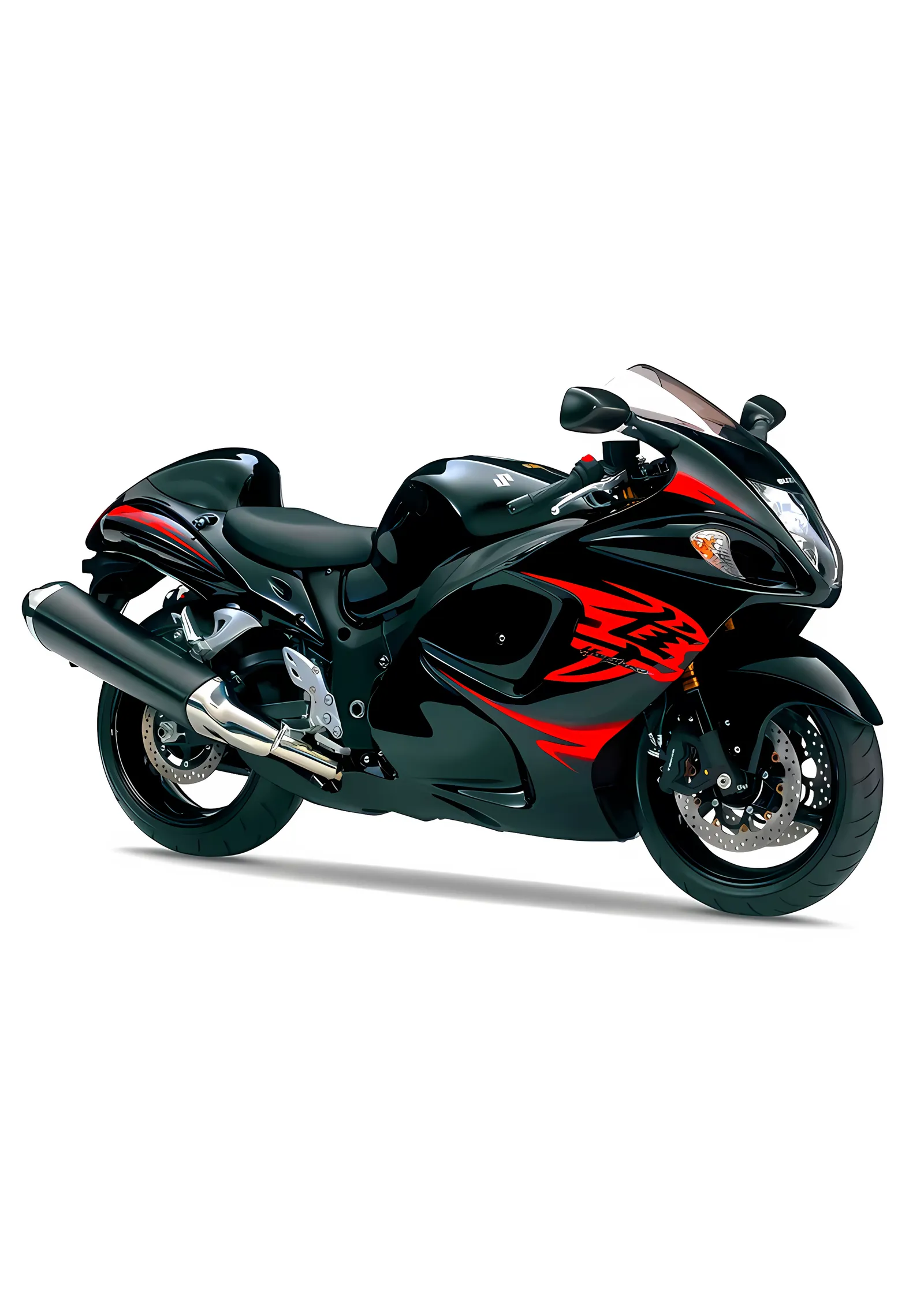 Suzuki Hayabusa - Kırmızı Siyah metal tablo