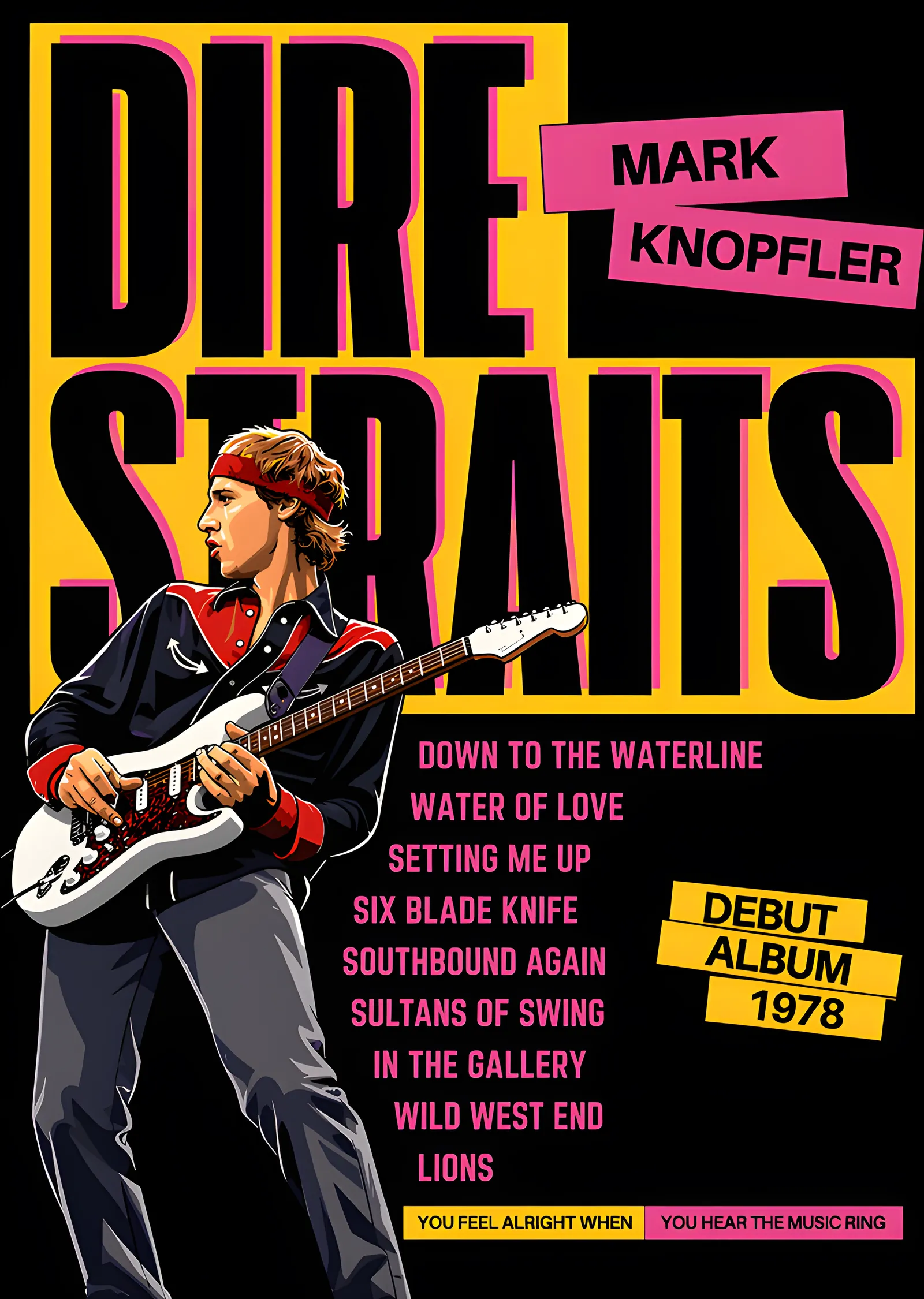 Dire Straits - Debut Album 1978 metal tablo
