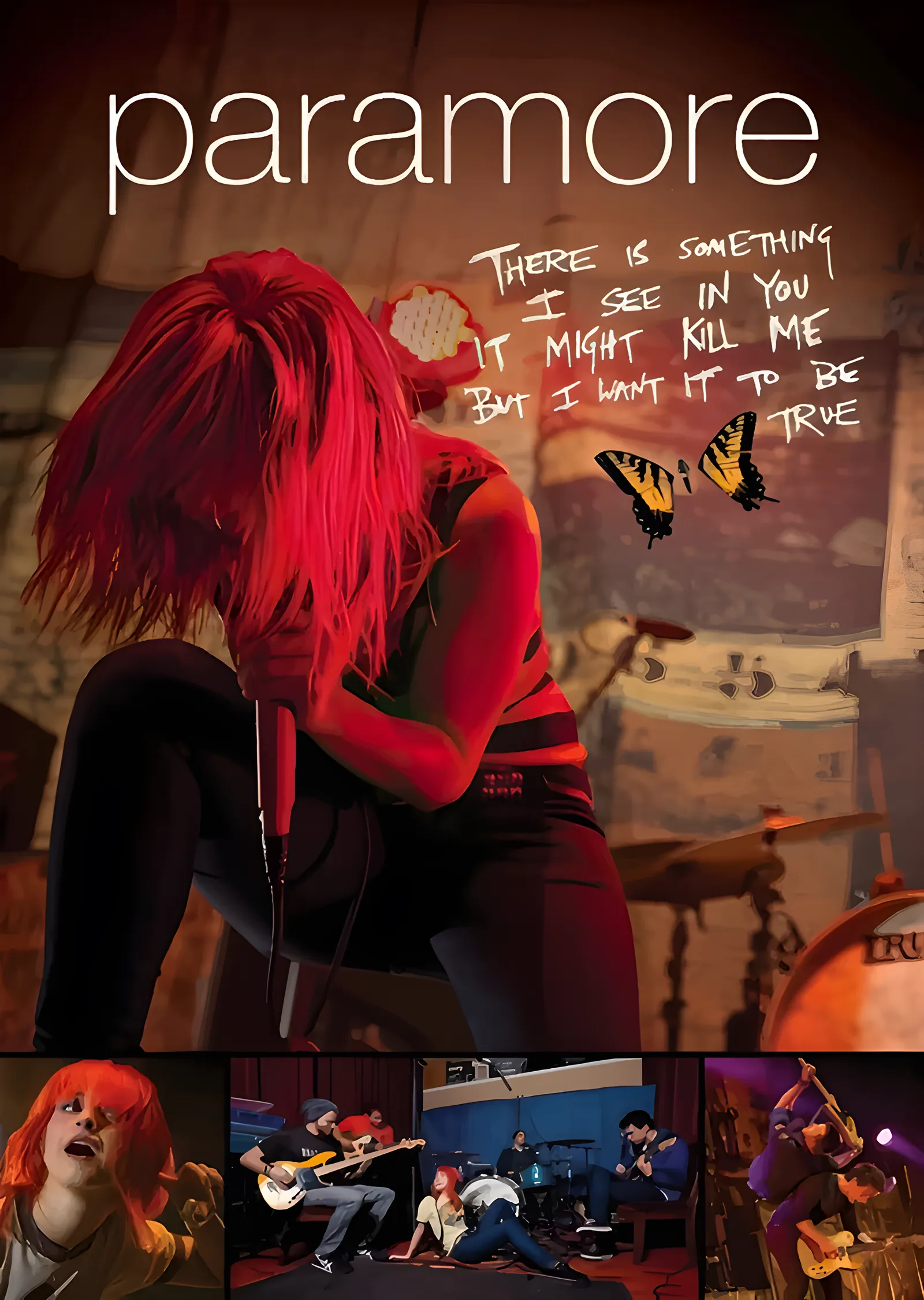 Paramore - Kırmızı Işıkta Şarkı Sözü metal tablo