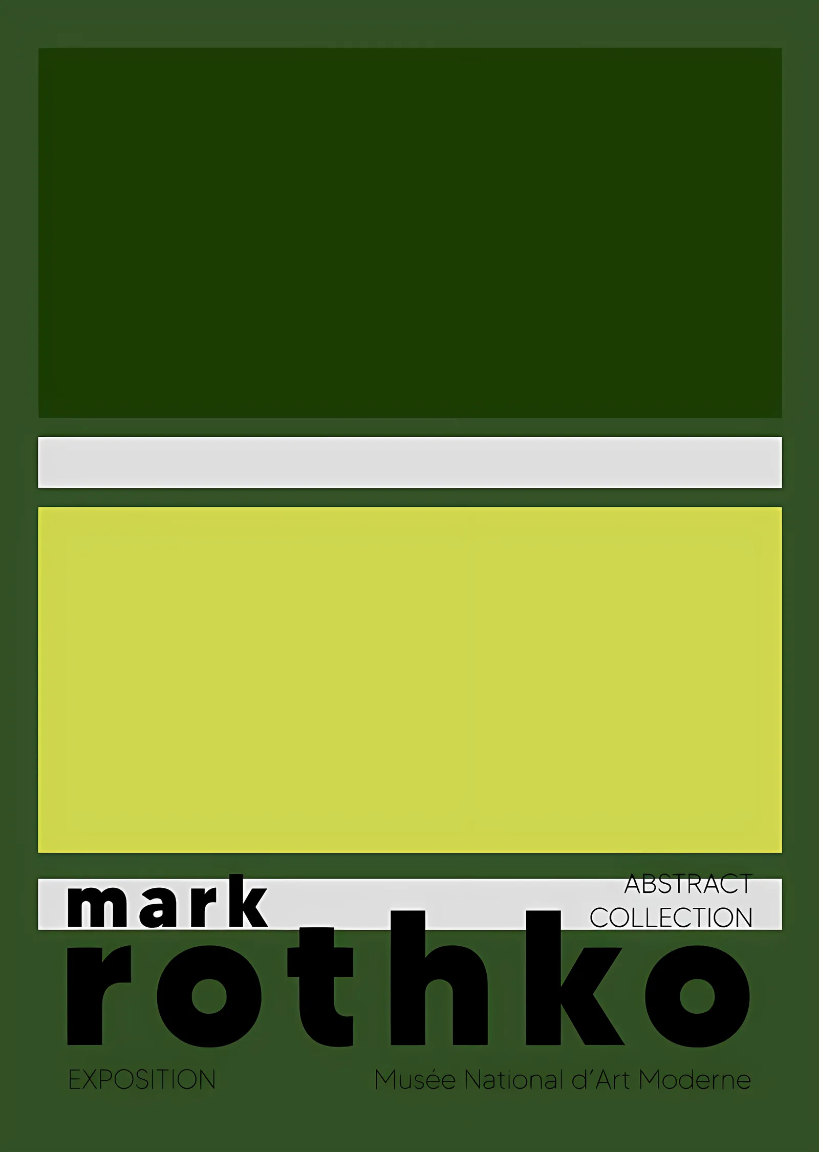 Mark Rothko - Yeşil Sergi Afişi metal tablo