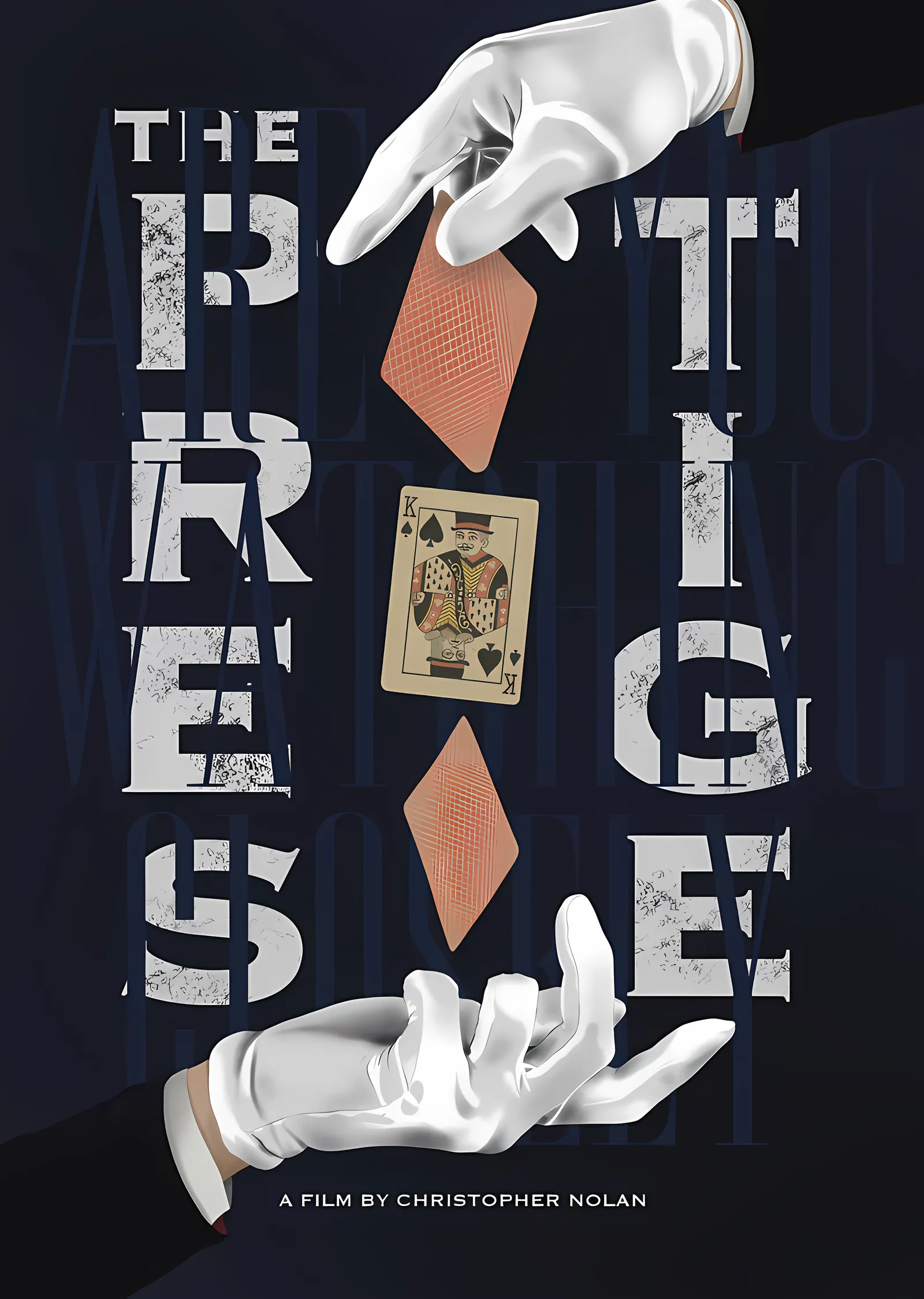 The Prestige - Beyaz Eldivenli Kartlar metal tablo