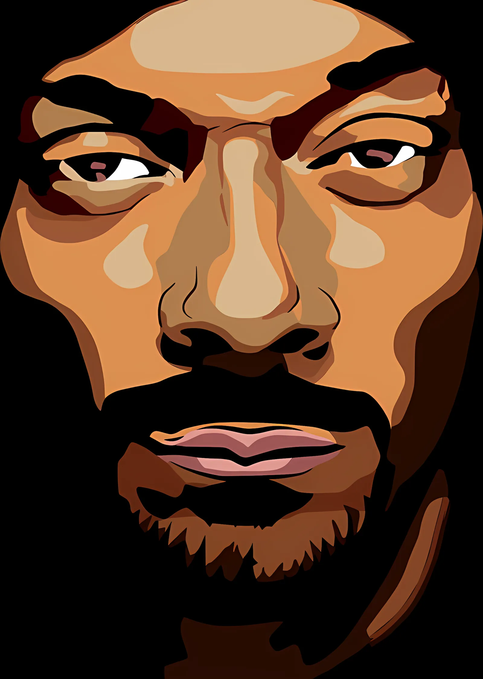 Snoop Dogg - Düz Renkli Yakın Portre metal tablo