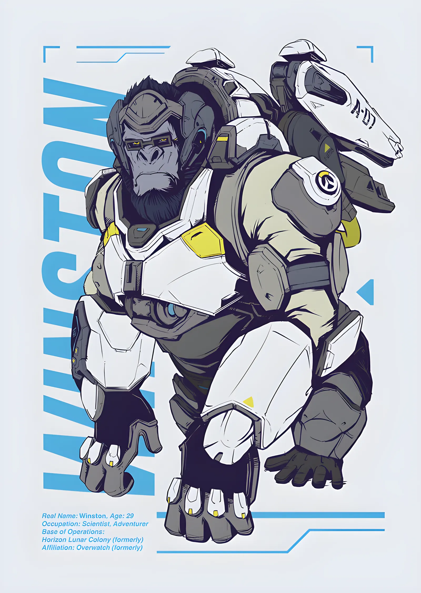 Winston - Overwatch metal tablo