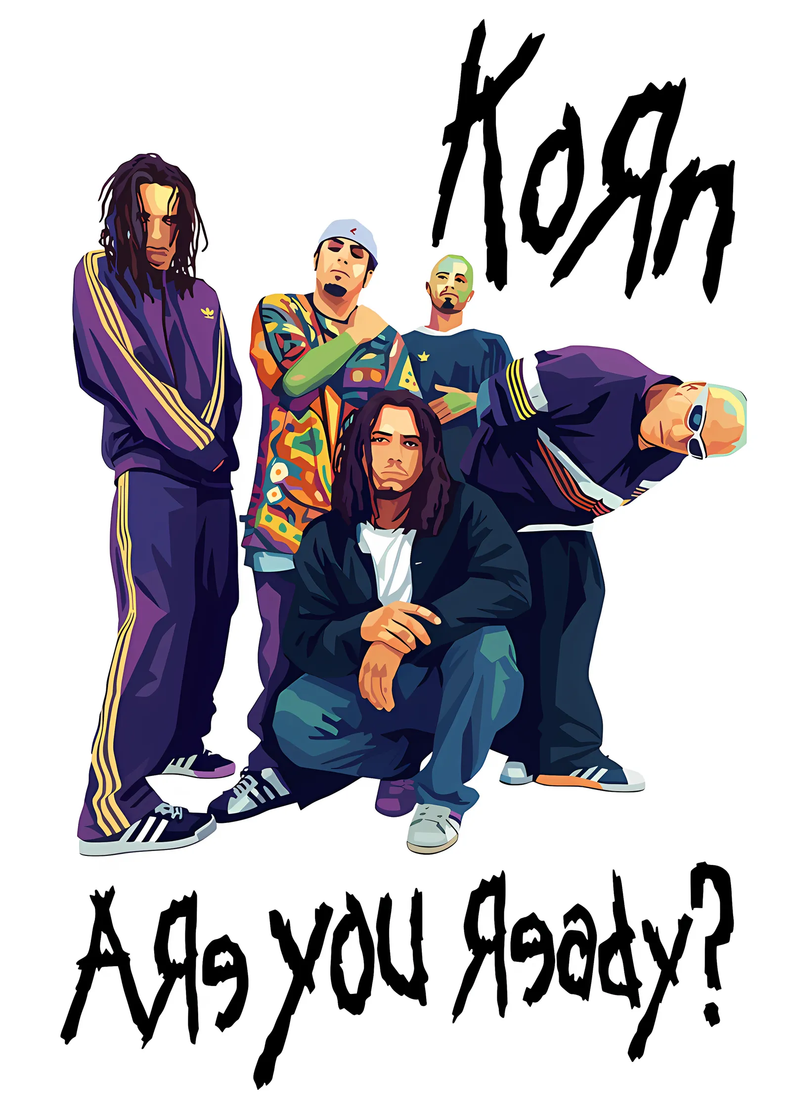 Korn - Are You Ready Grup Çizimi metal tablo