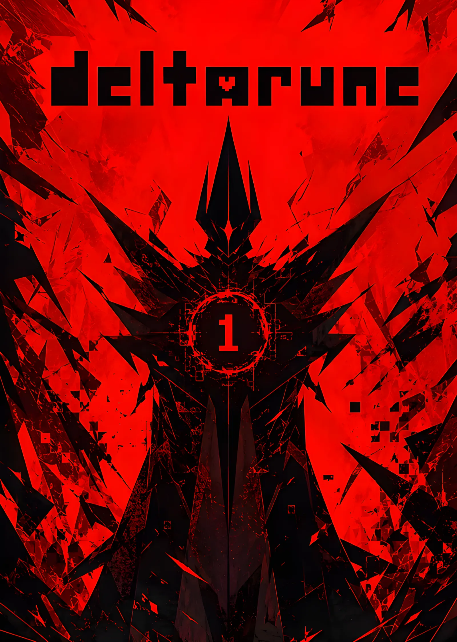Deltarune - Kızıl Kral Silueti metal tablo