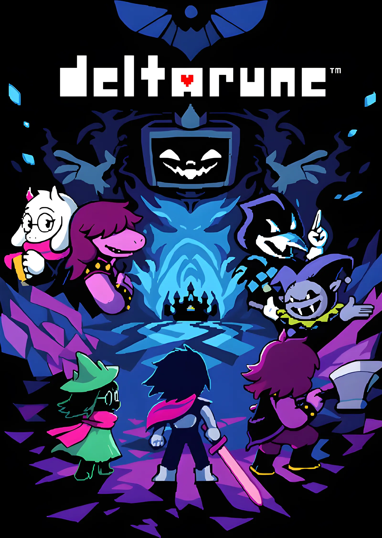 Deltarune - Televizyon Sunucusunun Gölgesinde metal tablo