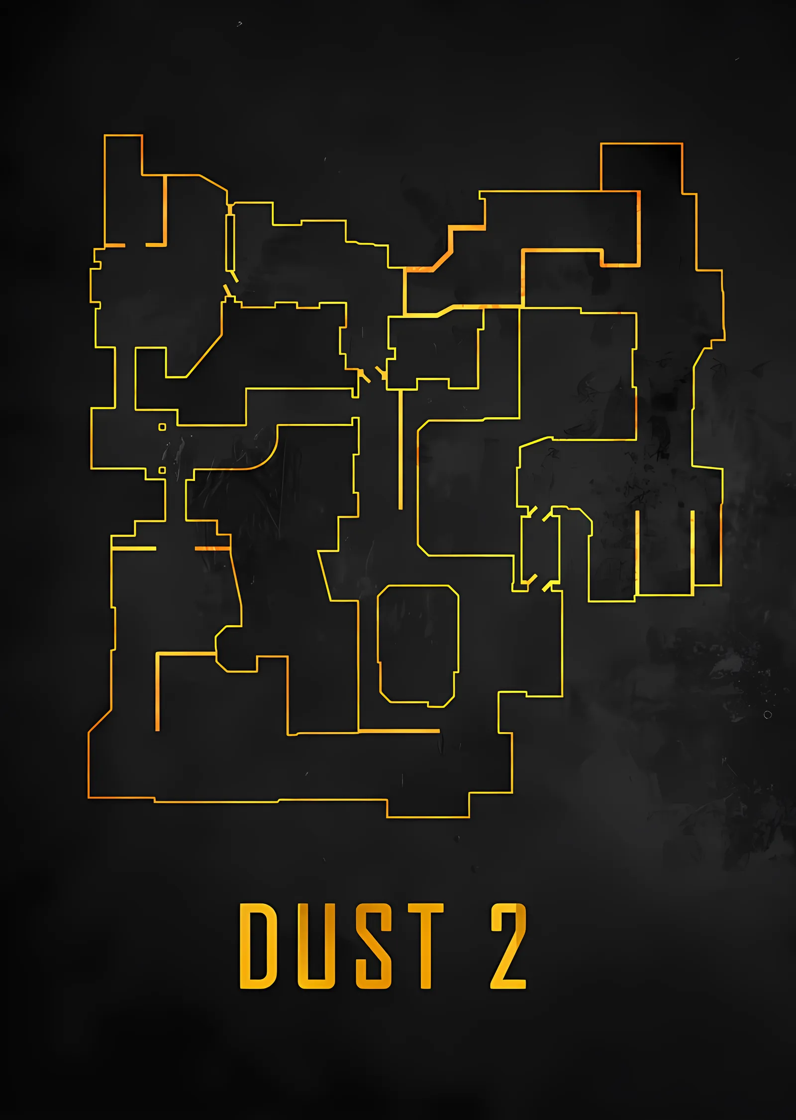 Counter-Strike Dust 2 - Kontur Plan metal tablo