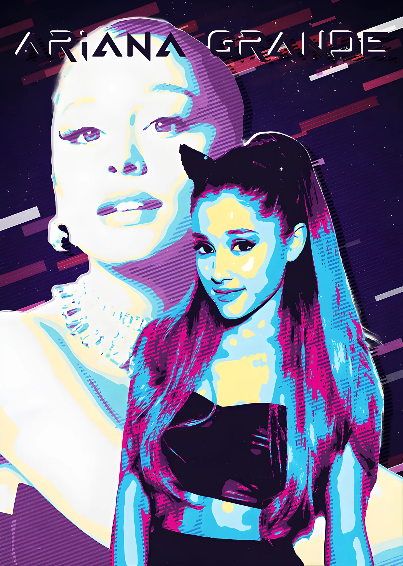 Ariana Grande - Glitch Kolaj metal tablo