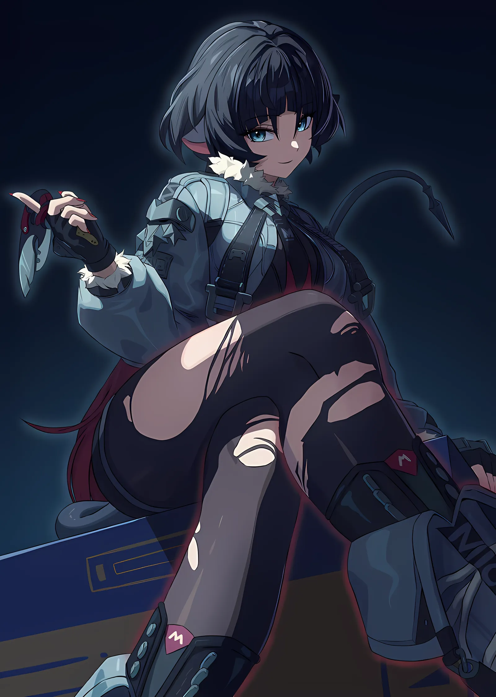 Mekanik Bacaklı Anime Karakteri metal tablo