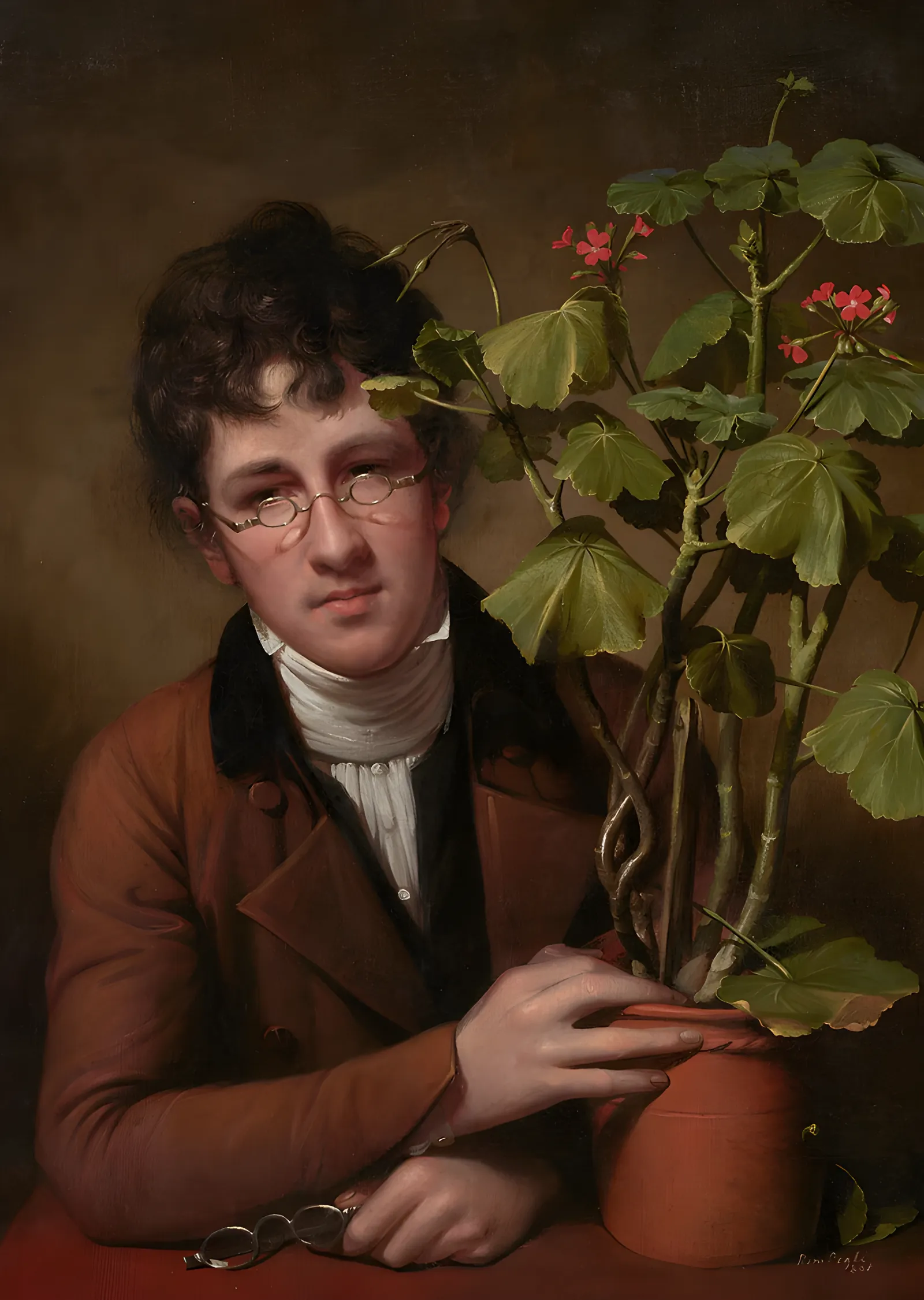 Rubens Peale ve Sardunyası metal tablo