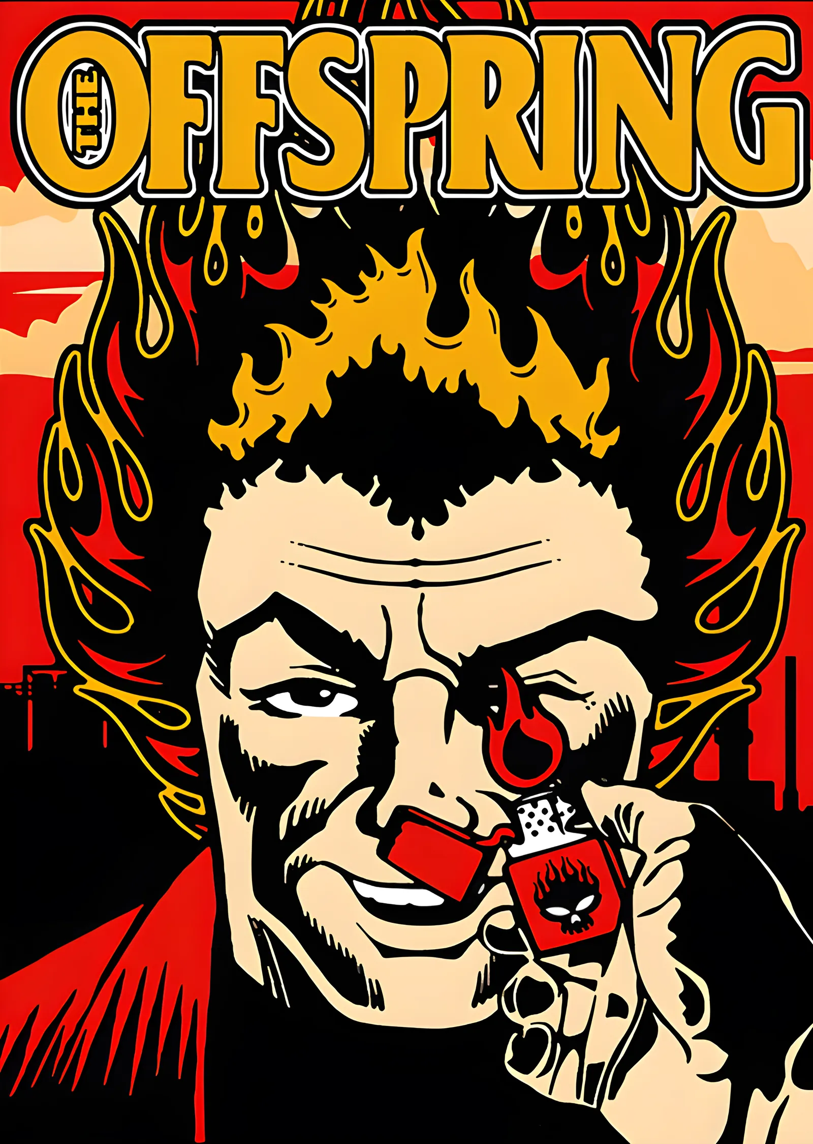 The Offspring - Zarlı Çizgi Roman Figürü metal tablo