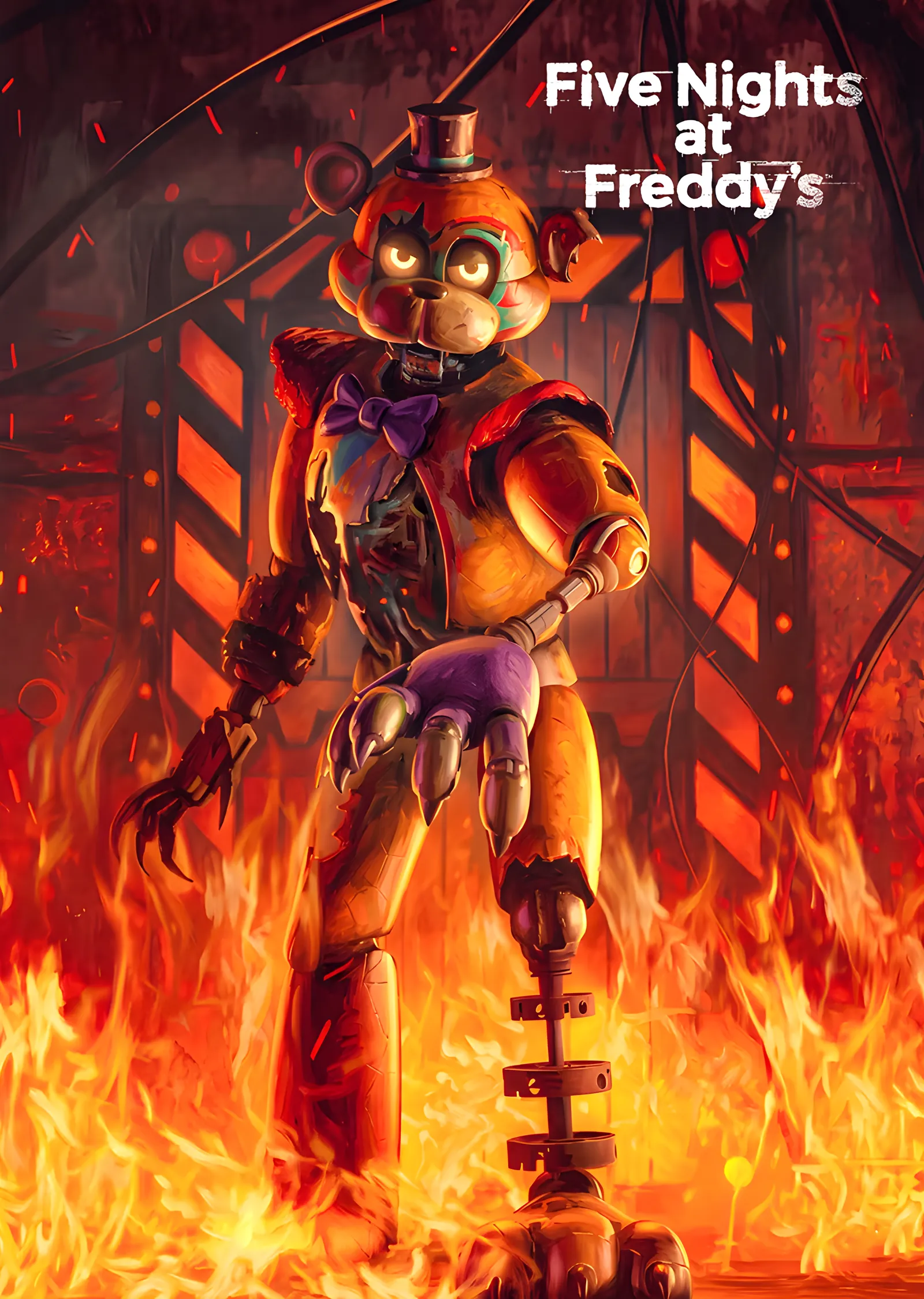 Five Nights at Freddy's - Alevler İçinde Freddy metal tablo