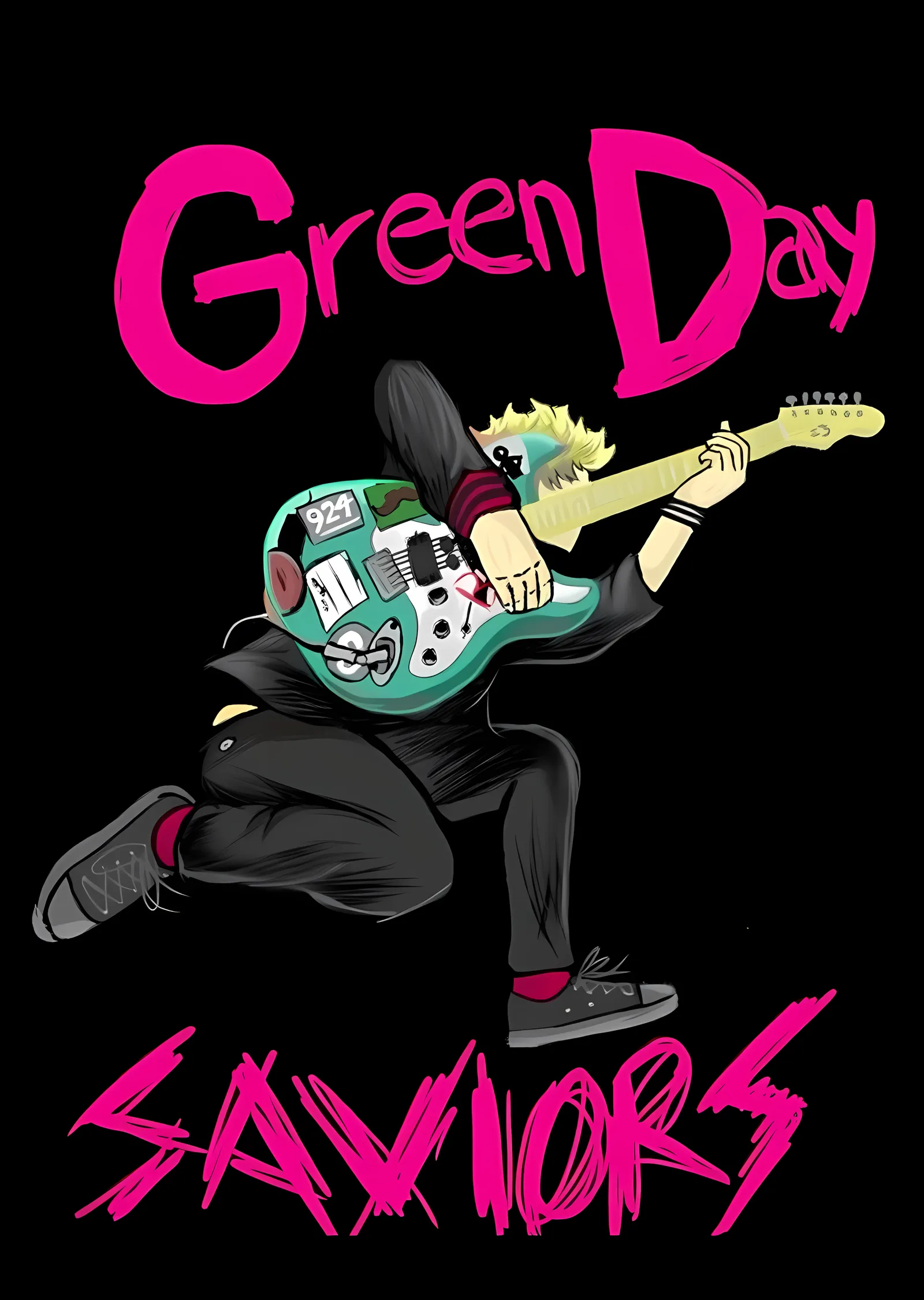 Green Day - Saviors Havada Gitarist metal tablo