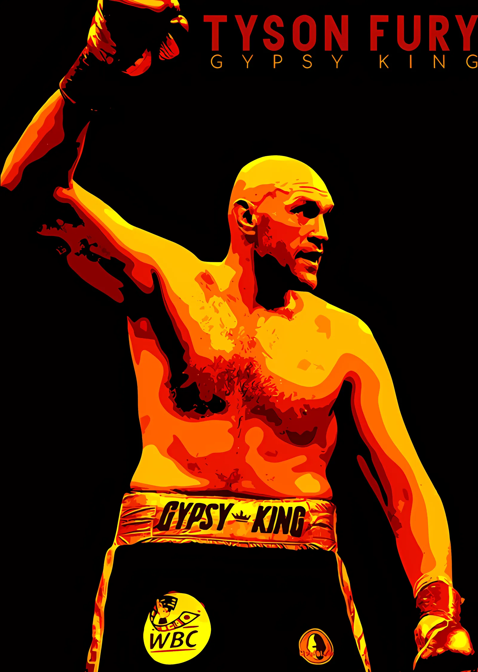Tyson Fury - Gypsy King Zafer Duruşu metal tablo