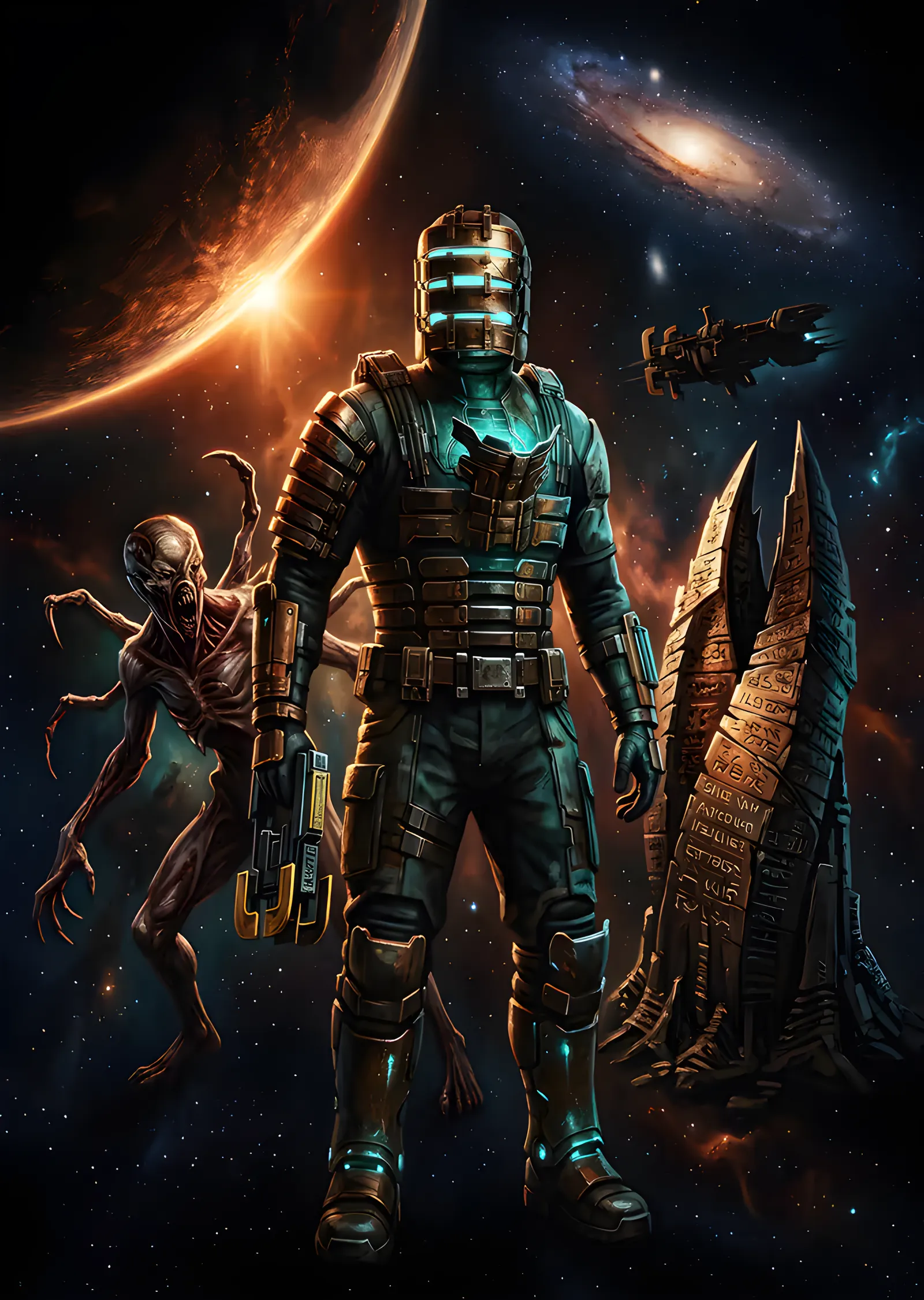 Dead Space - Gezegen ve Yaratıklar metal tablo