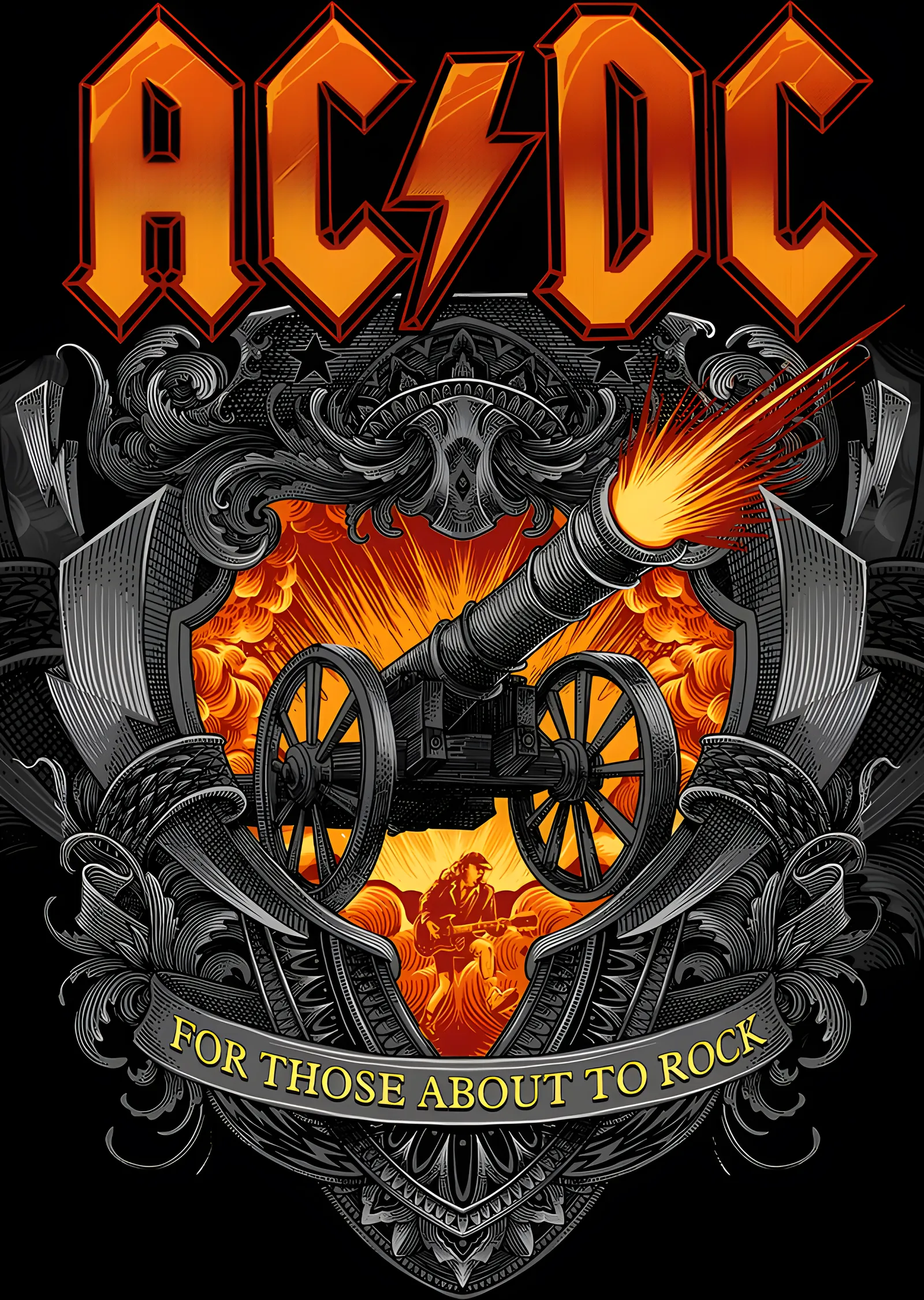 AC/DC - For Those About to Rock Topu metal tablo