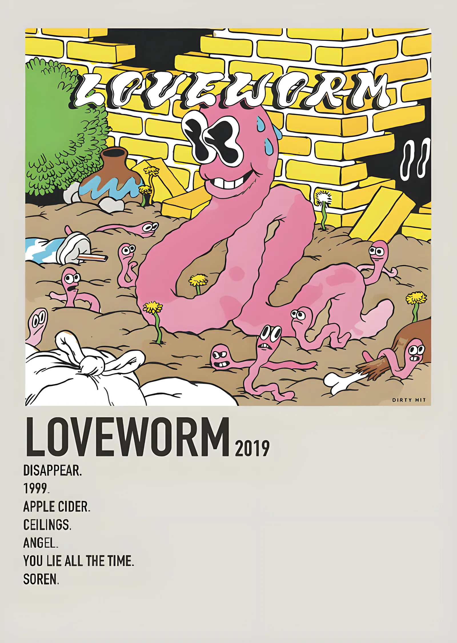 beabadoobee - Loveworm metal tablo