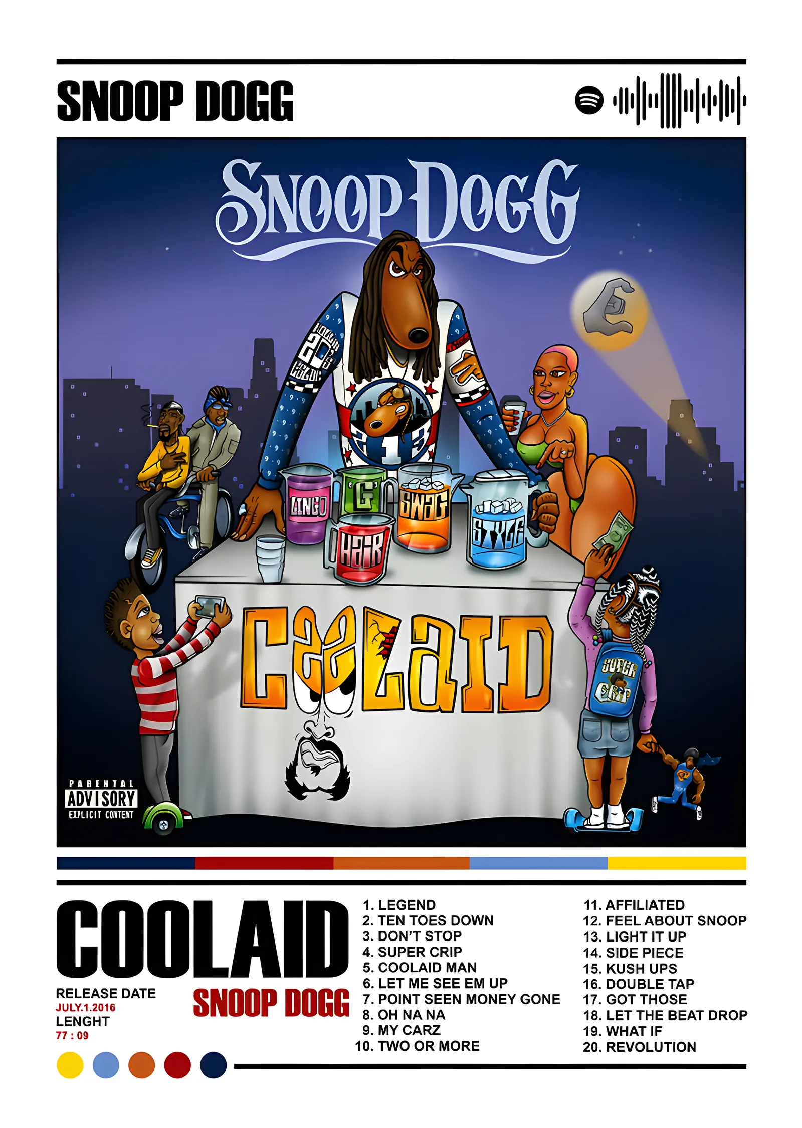 Snoop Dogg - Coolaid Künyesi metal tablo