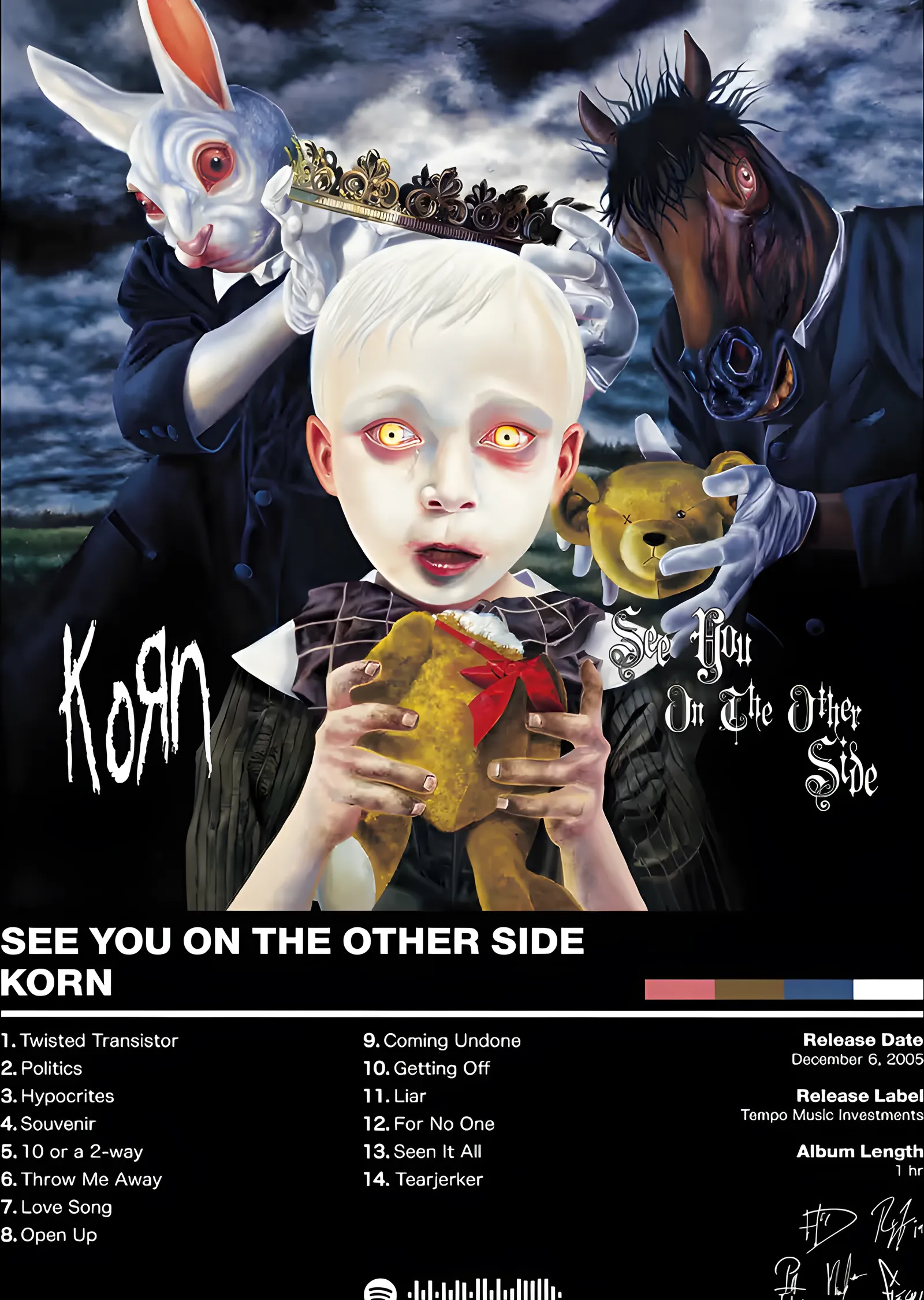Korn - See You on the Other Side Künyesi metal tablo
