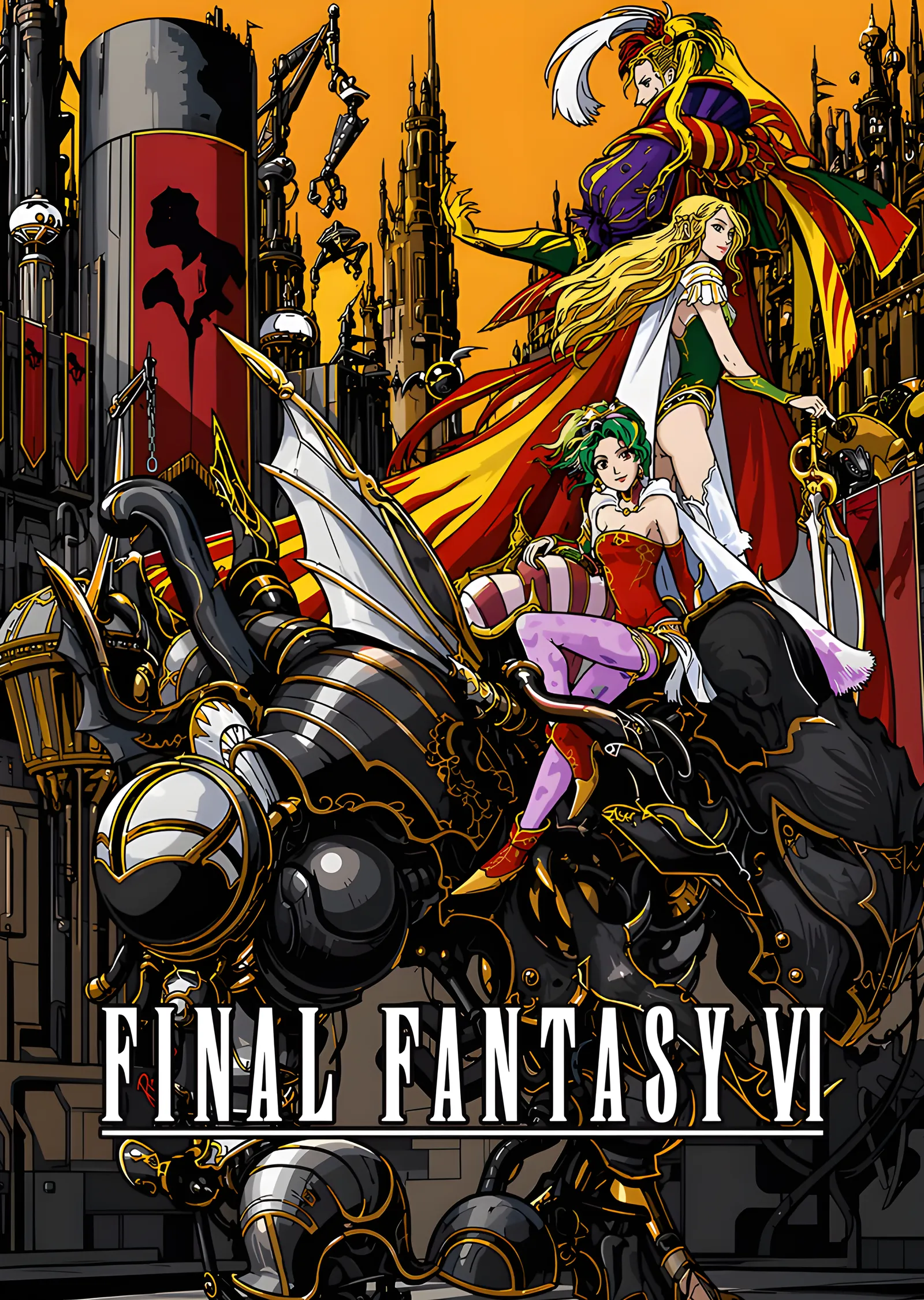 Final Fantasy VI metal tablo